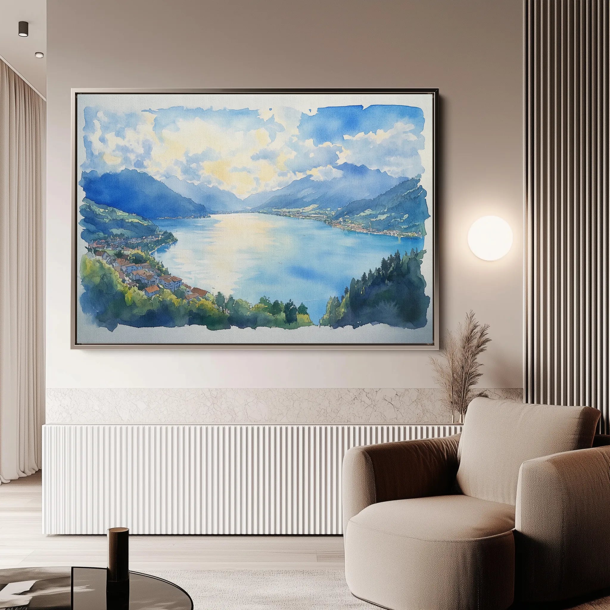 Landscape 290 Canvas Art 18" x 24" / 45 x 60 cm / Black