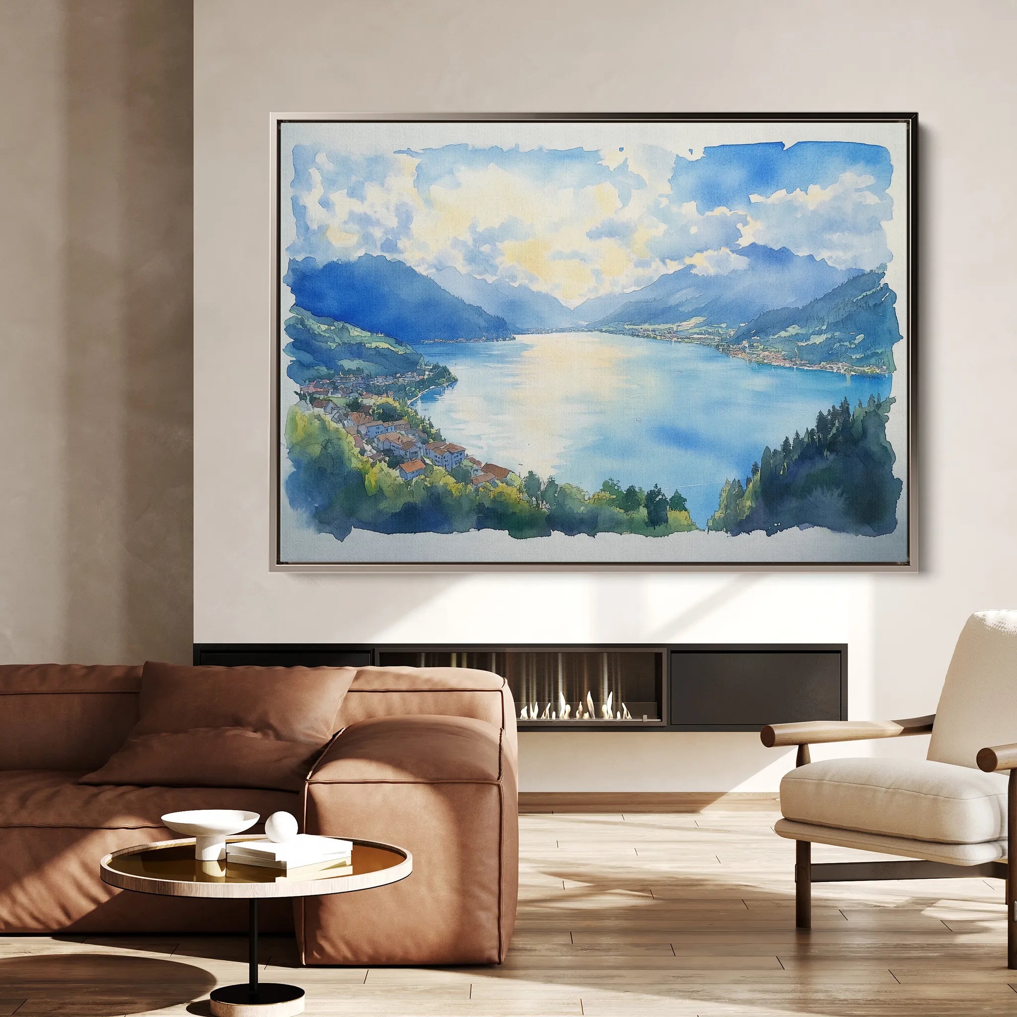 Landscape 290 Canvas Art 18" x 24" / 45 x 60 cm / Black