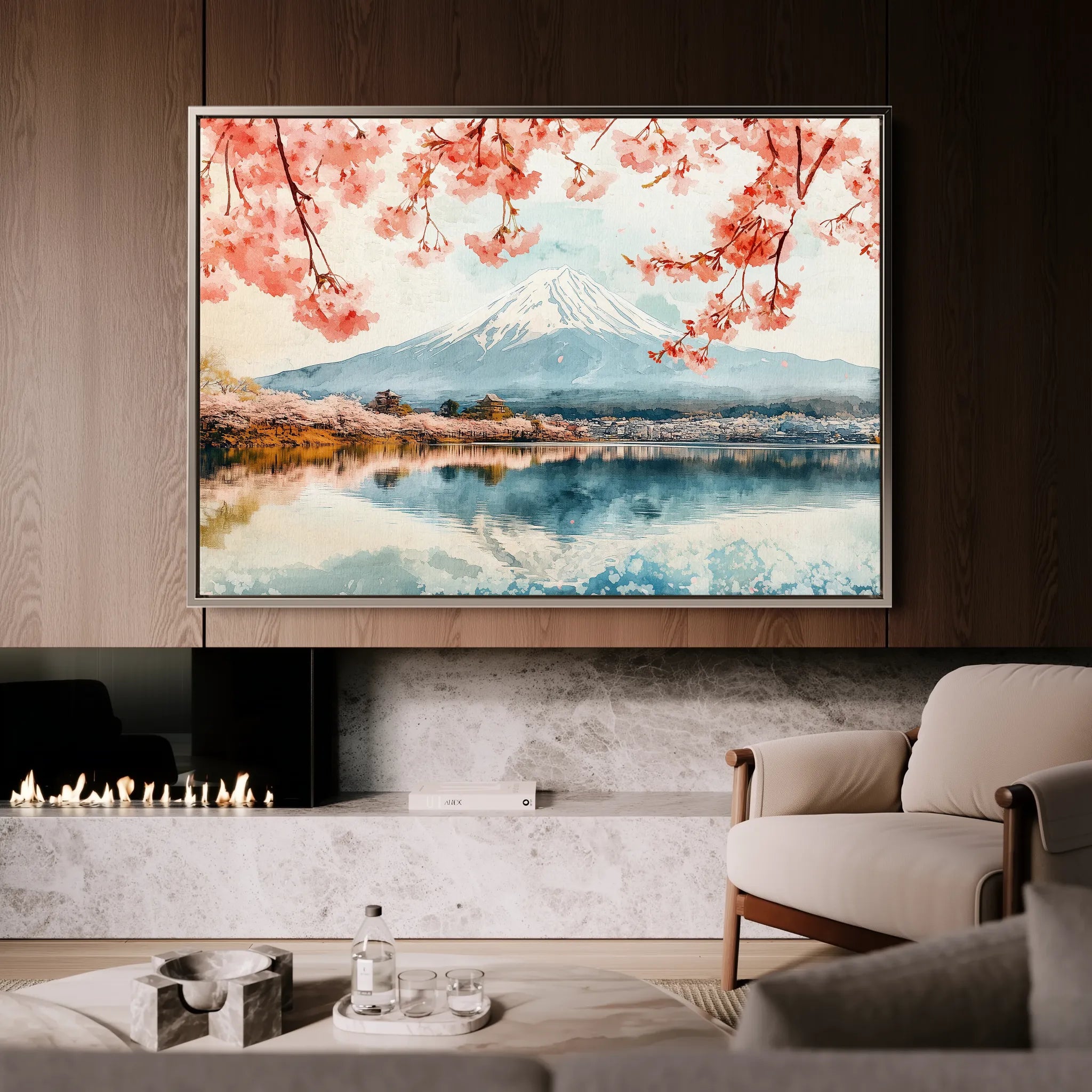 Landscape 291 Canvas Art 18" x 24" / 45 x 60 cm / Black