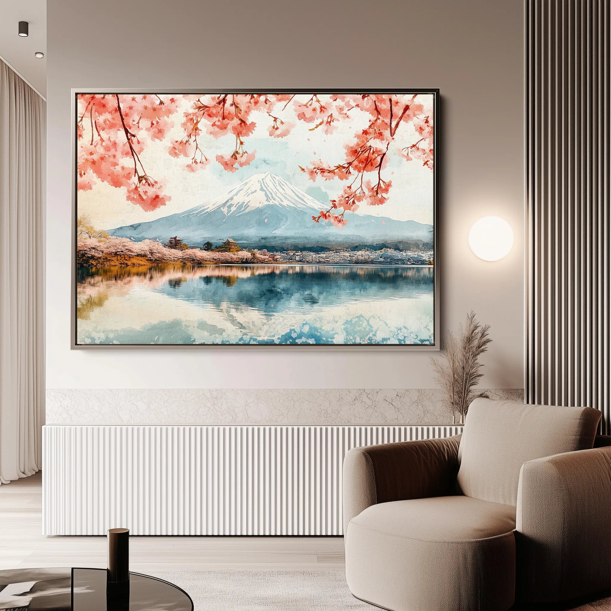 Landscape 291 Canvas Art 18" x 24" / 45 x 60 cm / Black