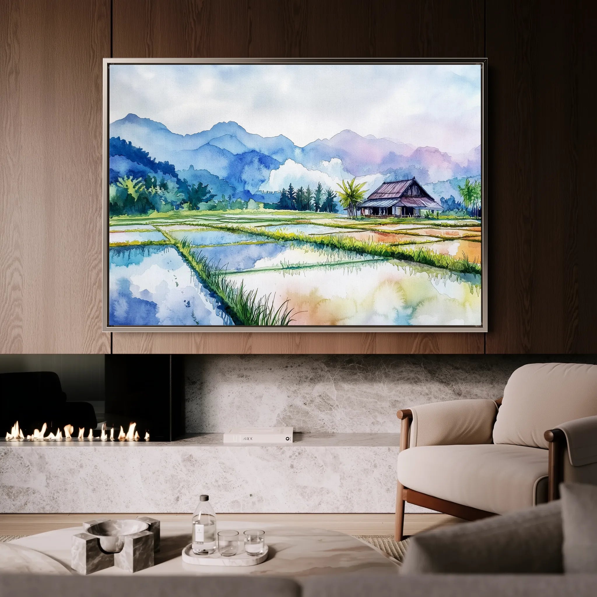 Landscape 292 Canvas Art 18" x 24" / 45 x 60 cm / Black