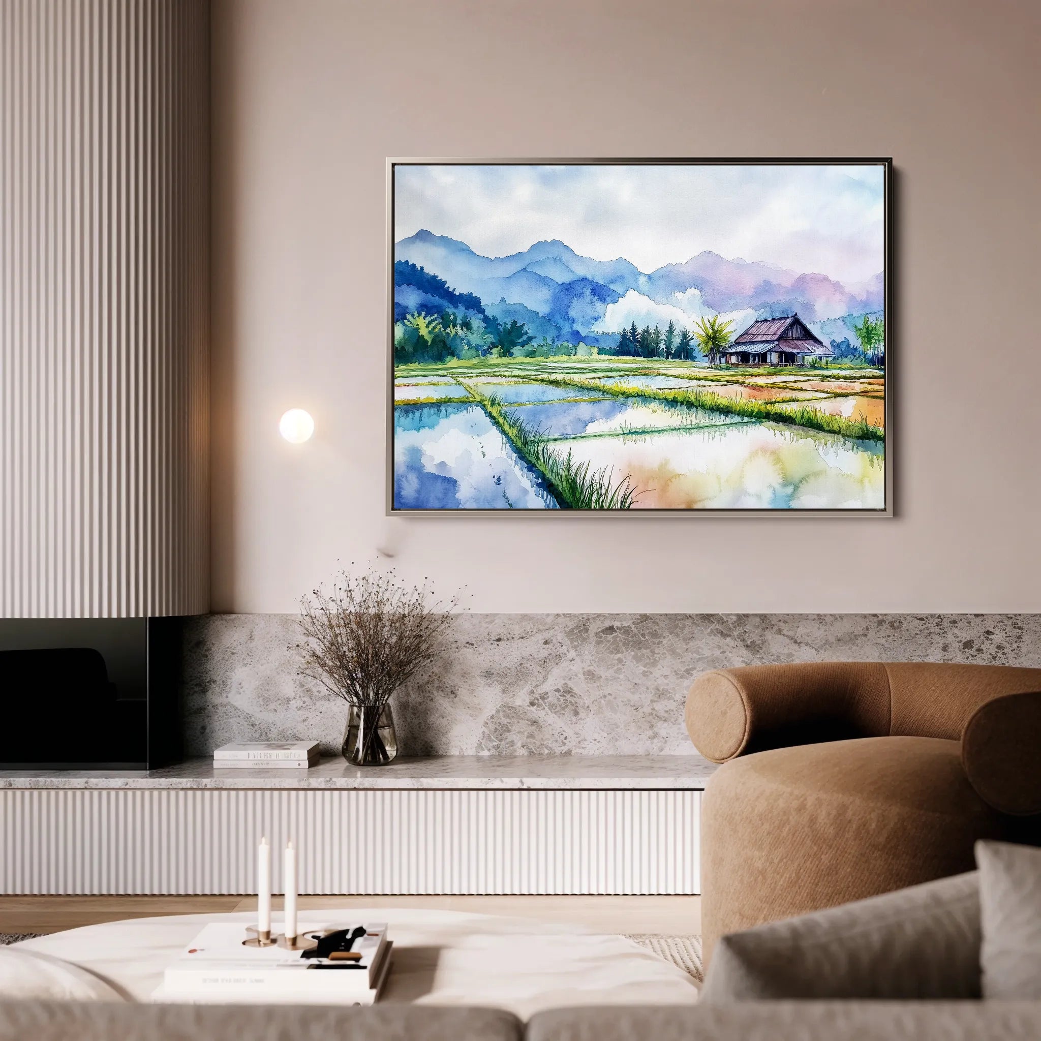 Landscape 292 Canvas Art 18" x 24" / 45 x 60 cm / Black