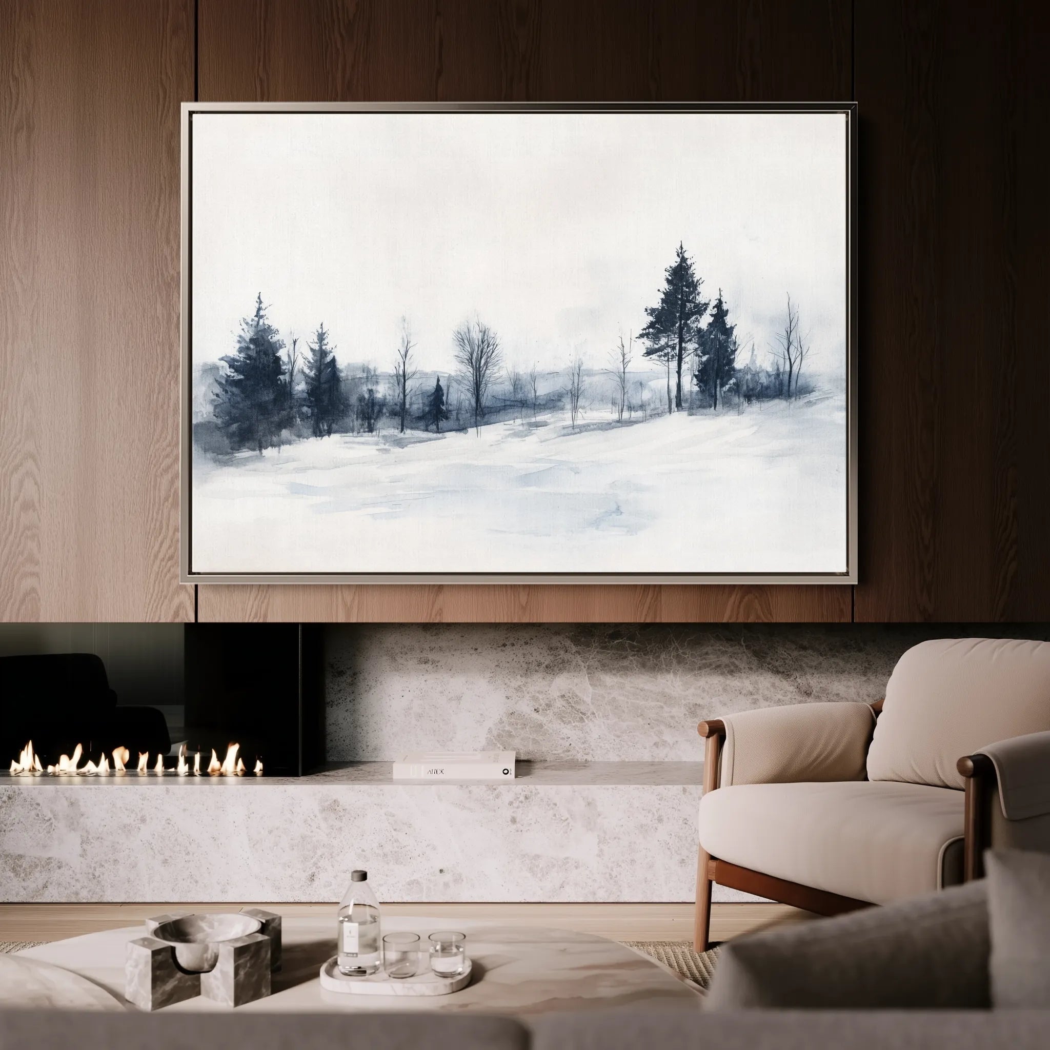 Landscape 294 Canvas Art 18" x 24" / 45 x 60 cm / Black
