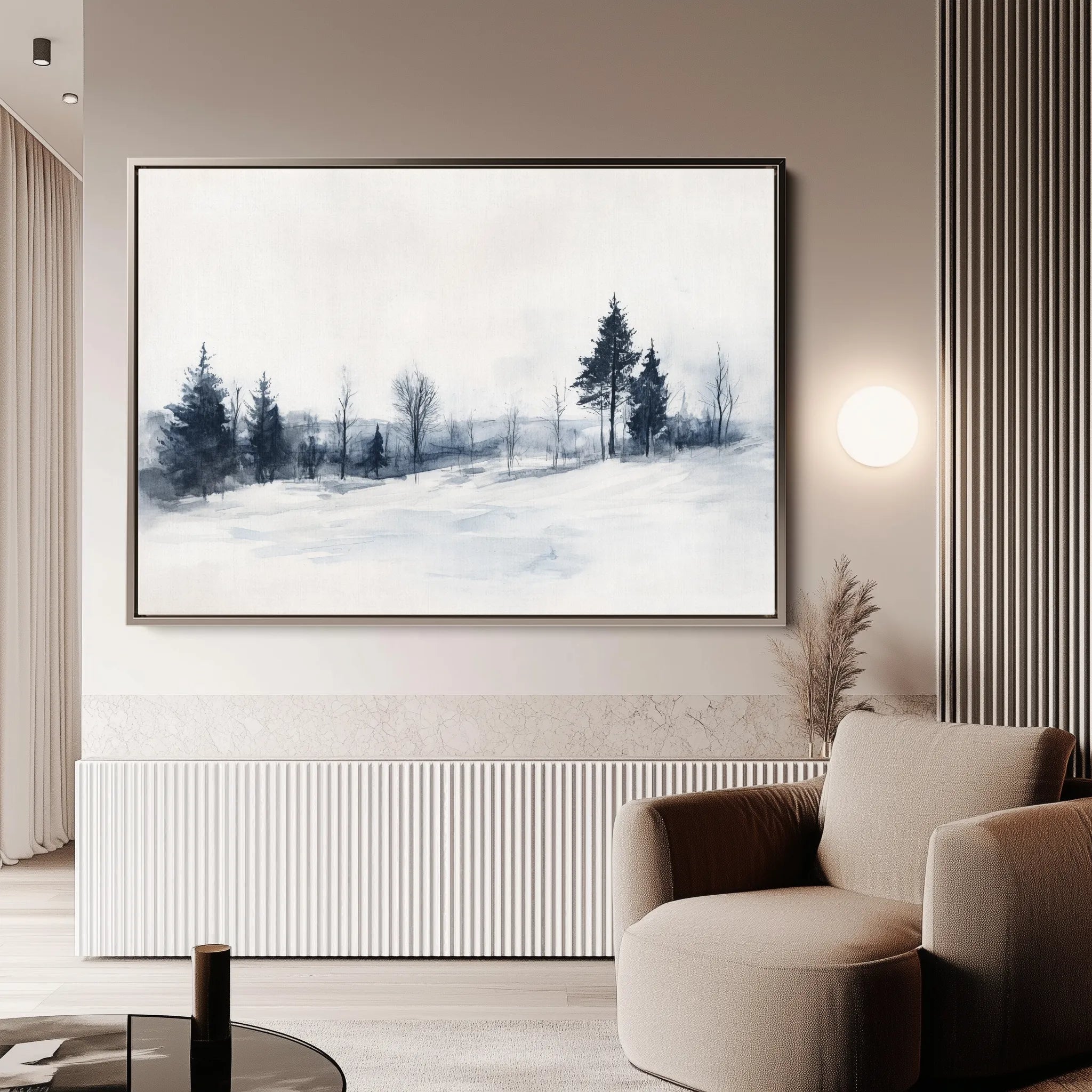 Landscape 294 Canvas Art 18" x 24" / 45 x 60 cm / Black