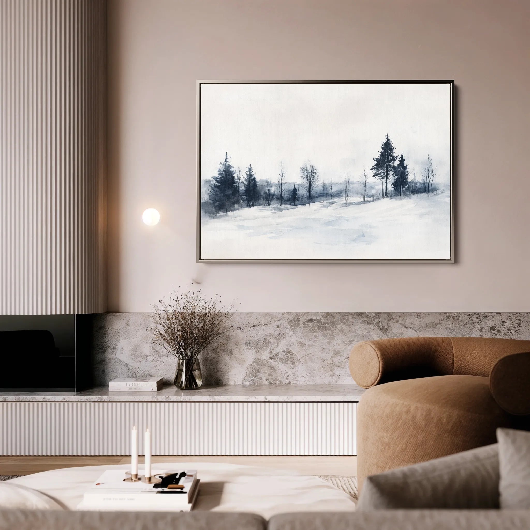 Landscape 294 Canvas Art 18" x 24" / 45 x 60 cm / Black