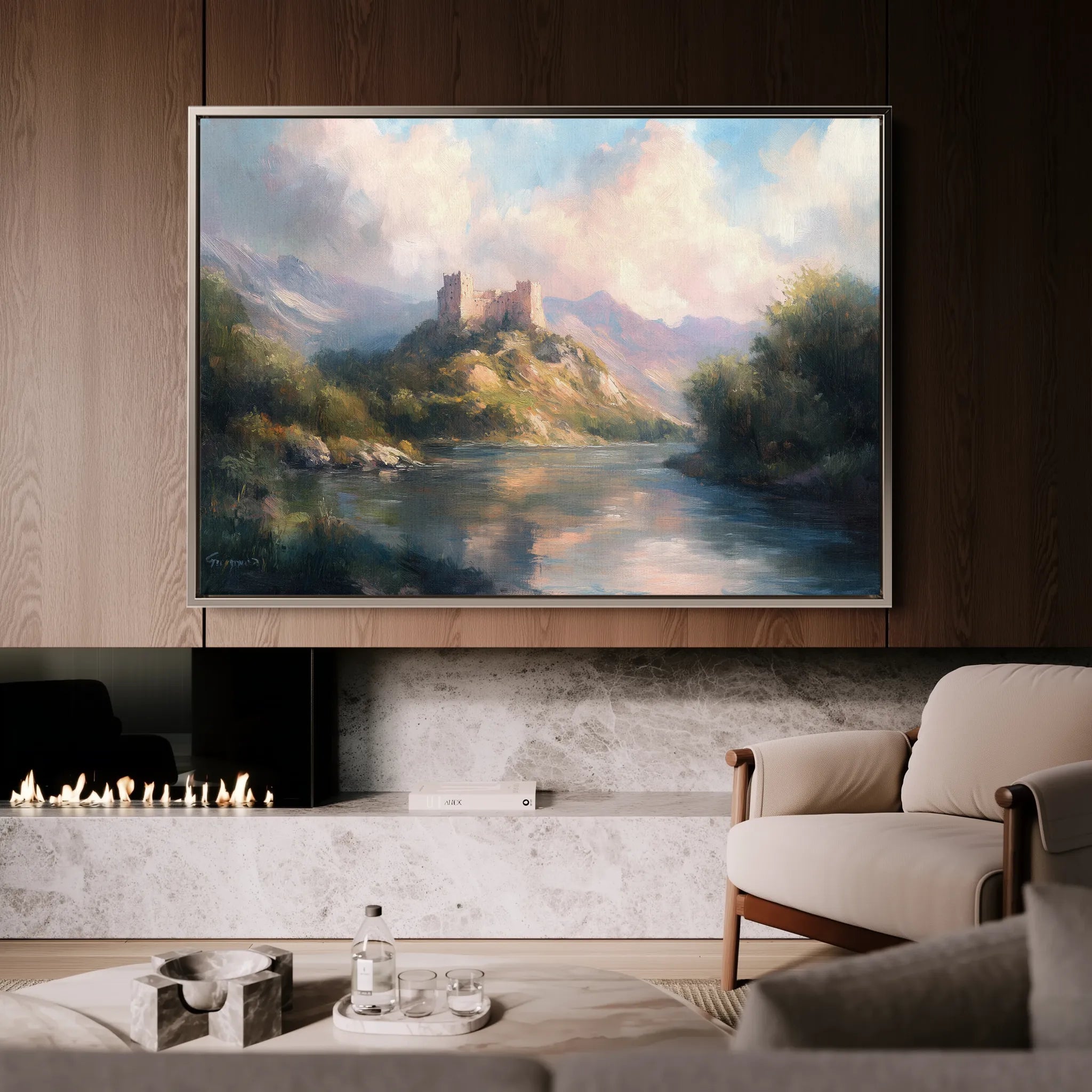 Landscape 300 Canvas Art 18" x 24" / 45 x 60 cm / Black