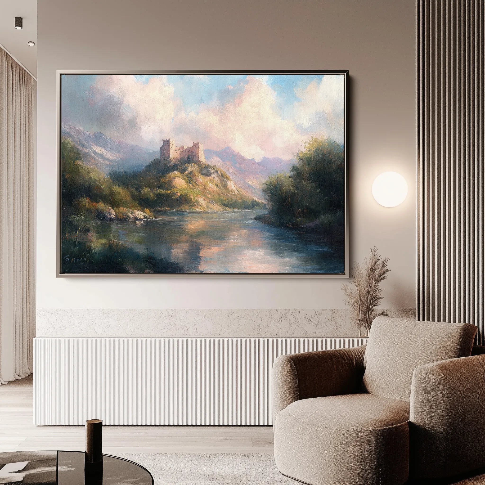 Landscape 300 Canvas Art 18" x 24" / 45 x 60 cm / Black