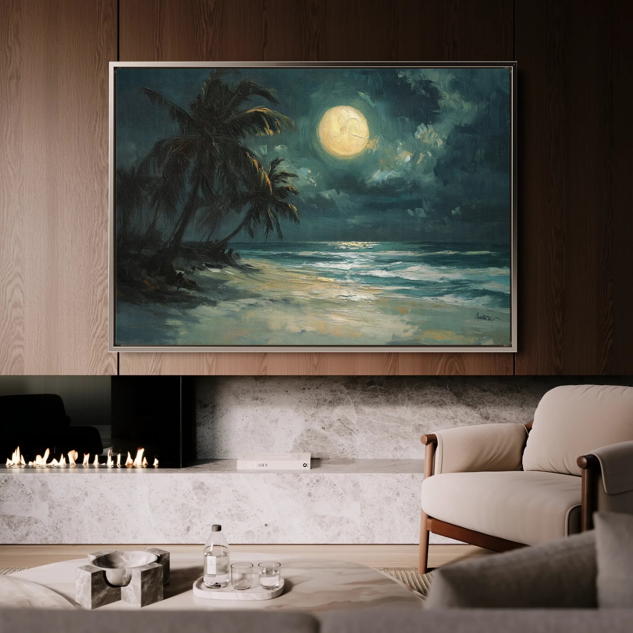 Landscape 303 Canvas Art 18" x 24" / 45 x 60 cm / Black