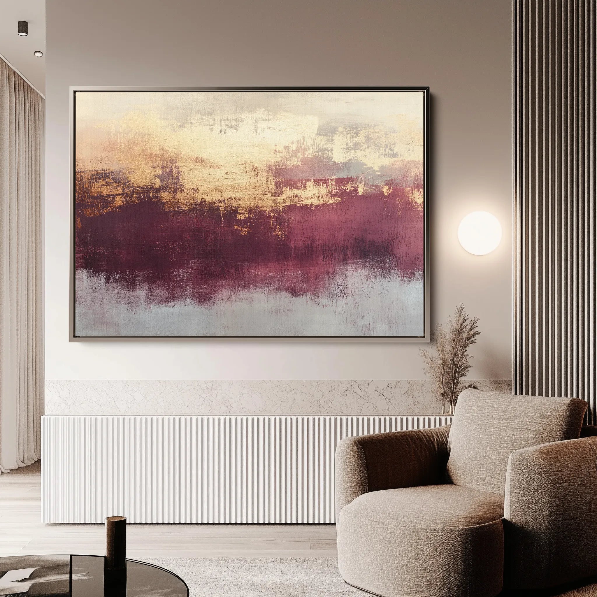 Abstract 304 Canvas Art 18" x 24" / 45 x 60 cm / Black