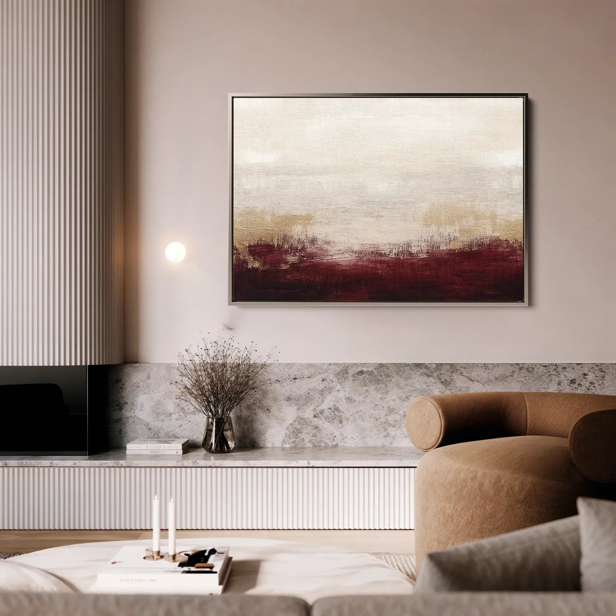 Abstract 307 Canvas Art 18" x 24" / 45 x 60 cm / Black
