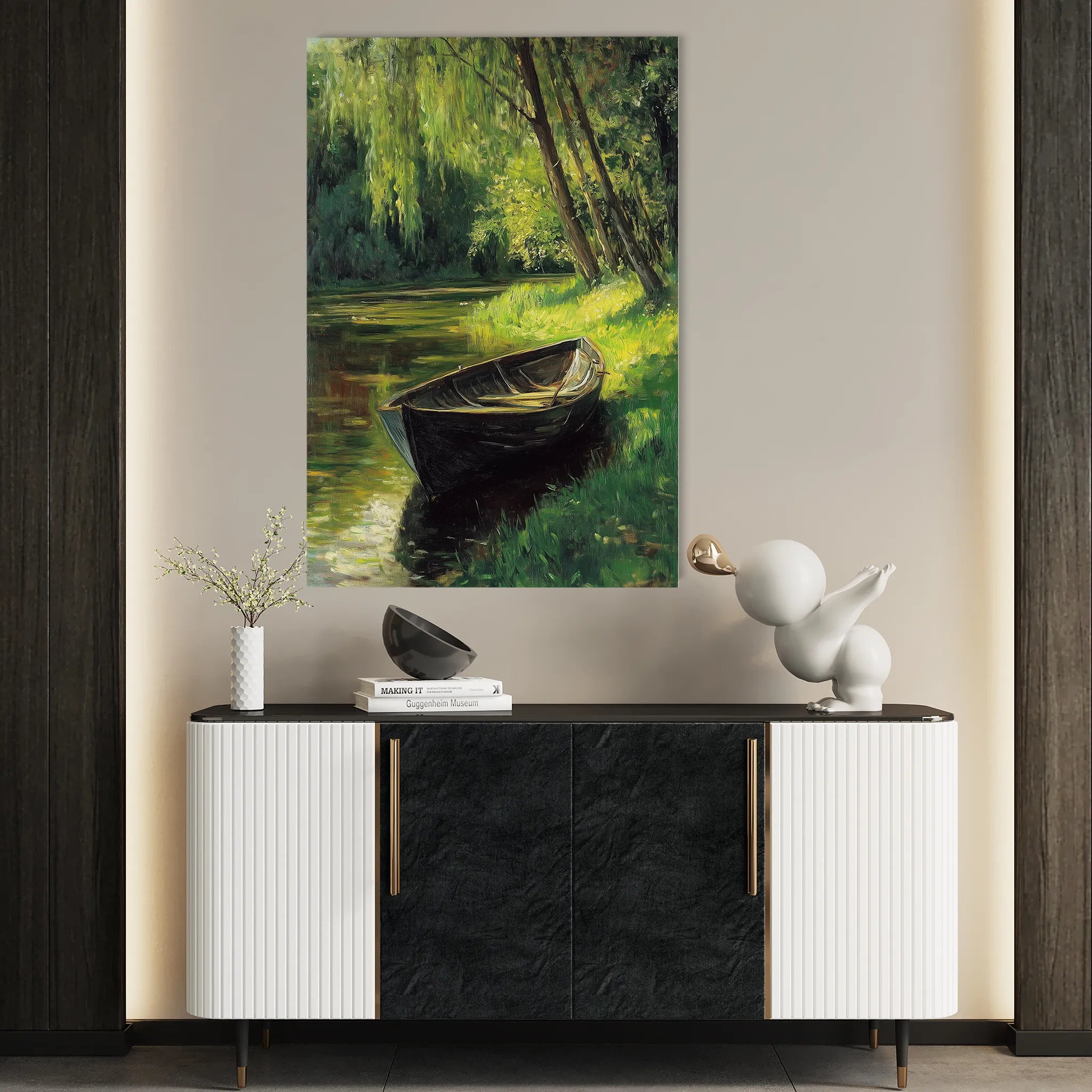 Landscape 307 Canvas Art 18" x 24" / 45 x 60 cm / Black
