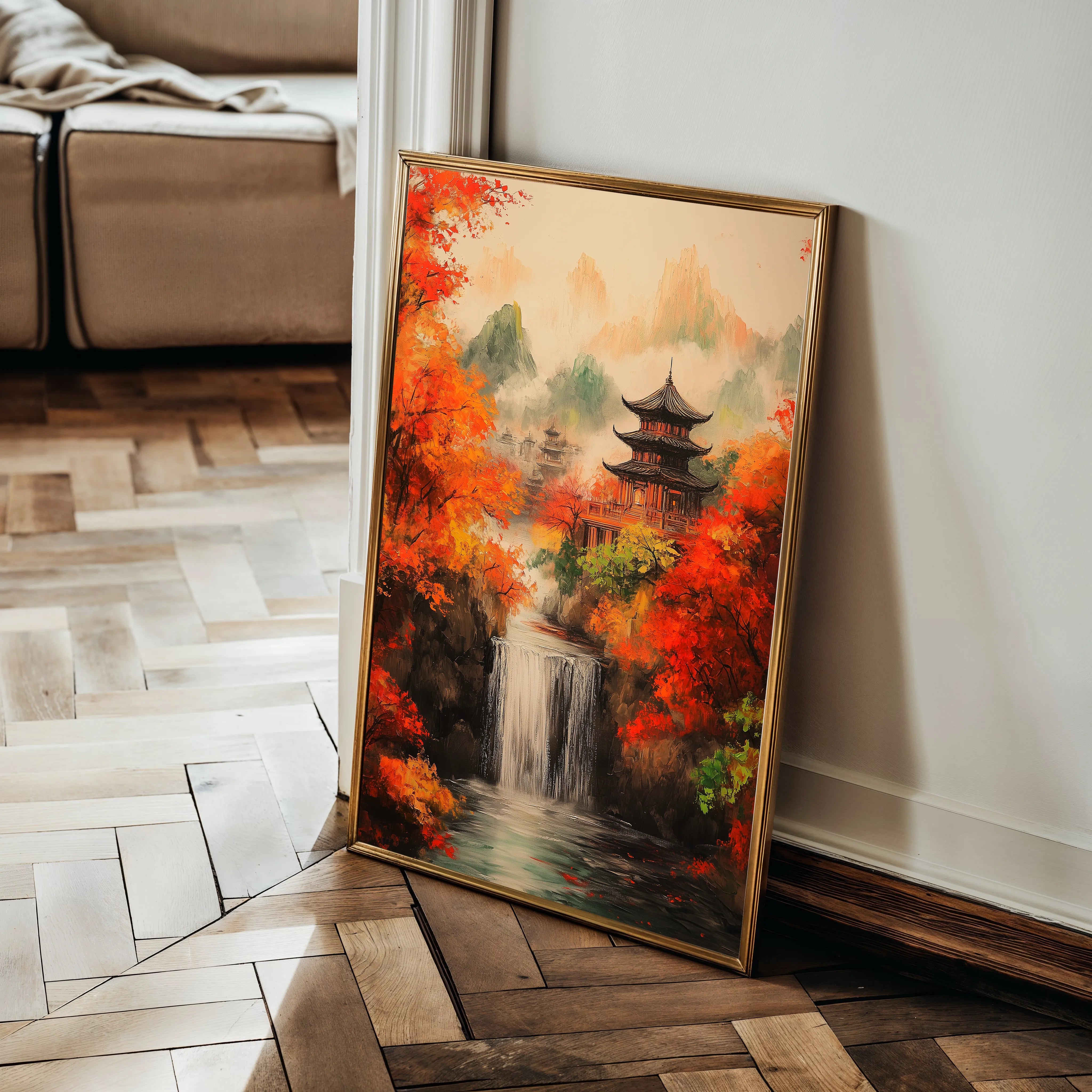 Landscape 308 Canvas Art 18" x 24" / 45 x 60 cm / Black