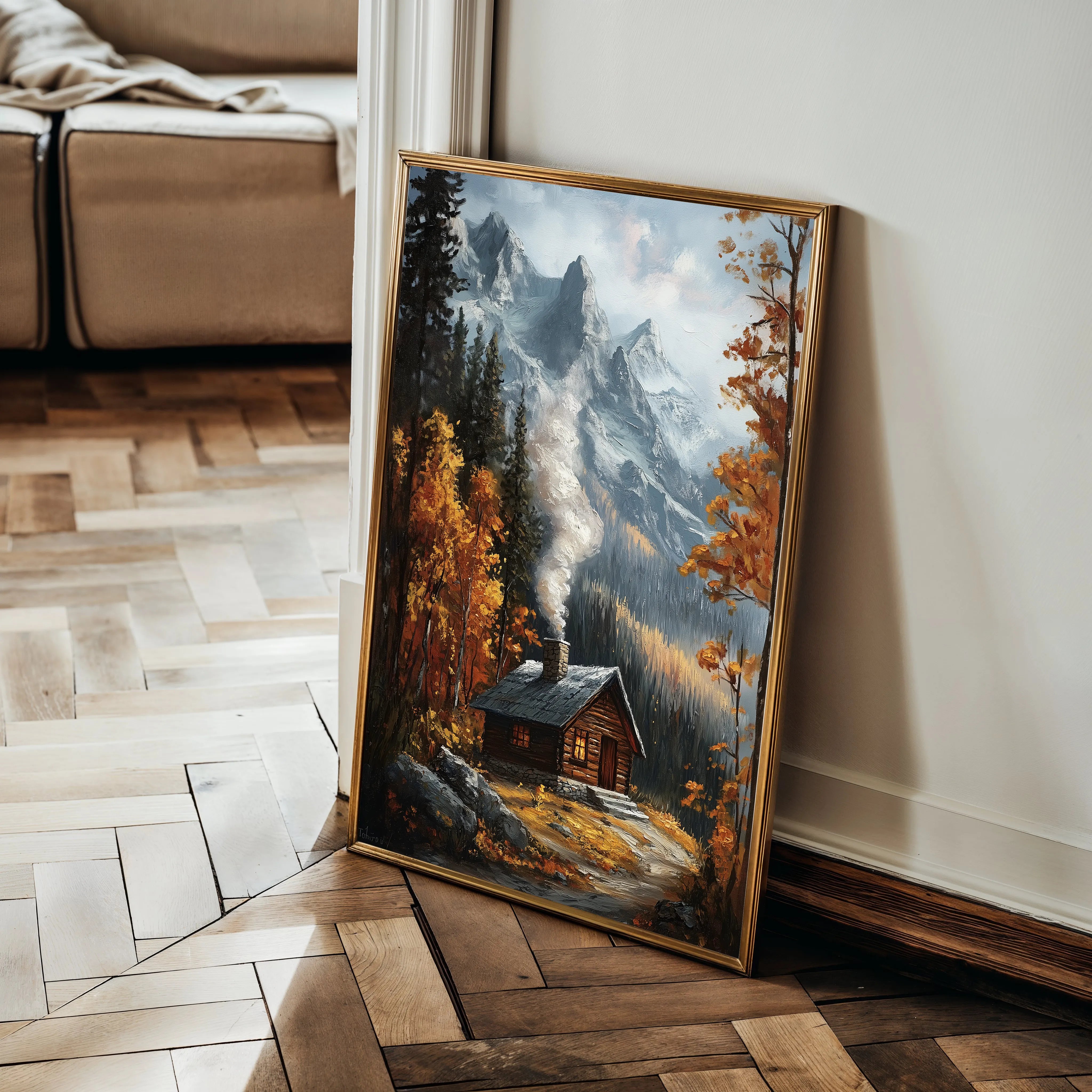Landscape 309 Canvas Art 18" x 24" / 45 x 60 cm / Black