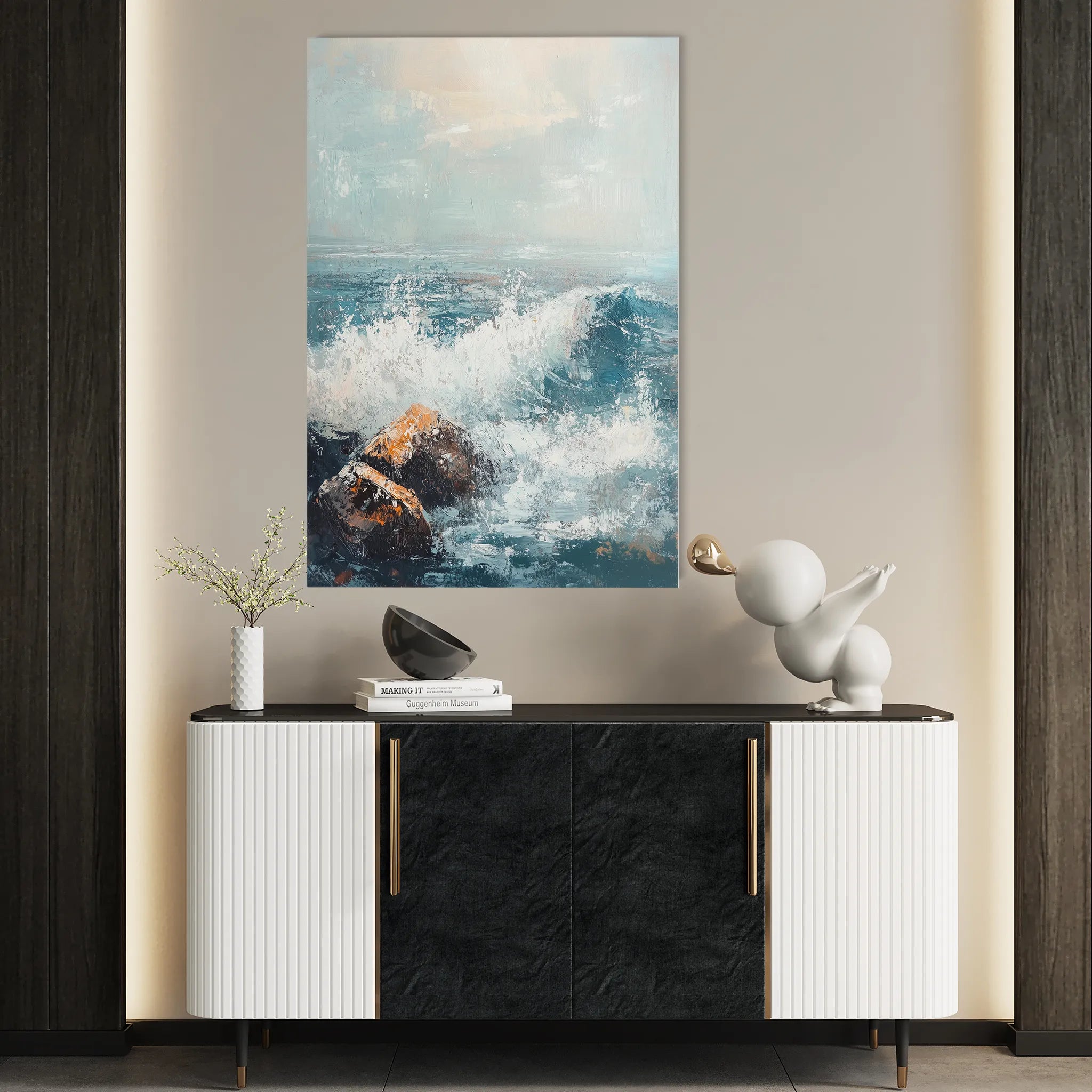 Landscape 311 Canvas Art 18" x 24" / 45 x 60 cm / Black