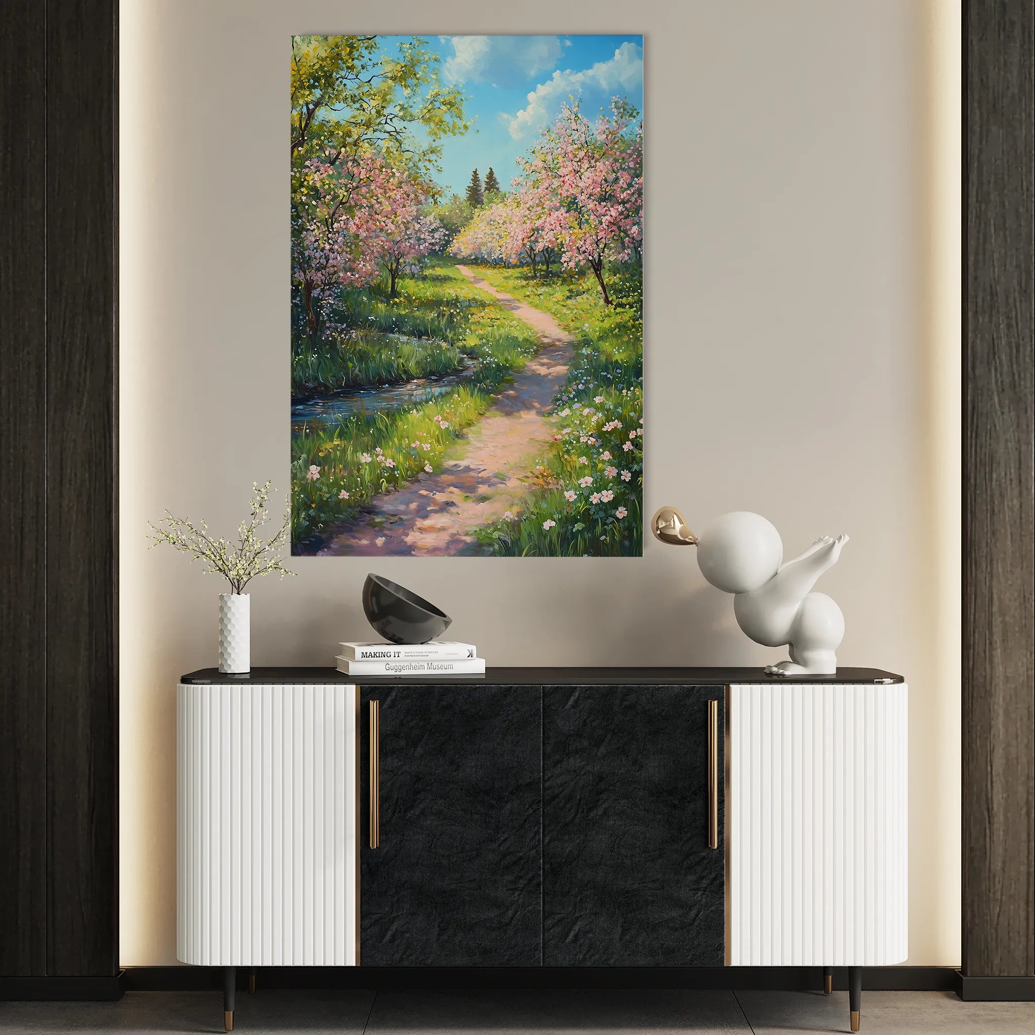 Landscape 312 Canvas Art 18" x 24" / 45 x 60 cm / Black