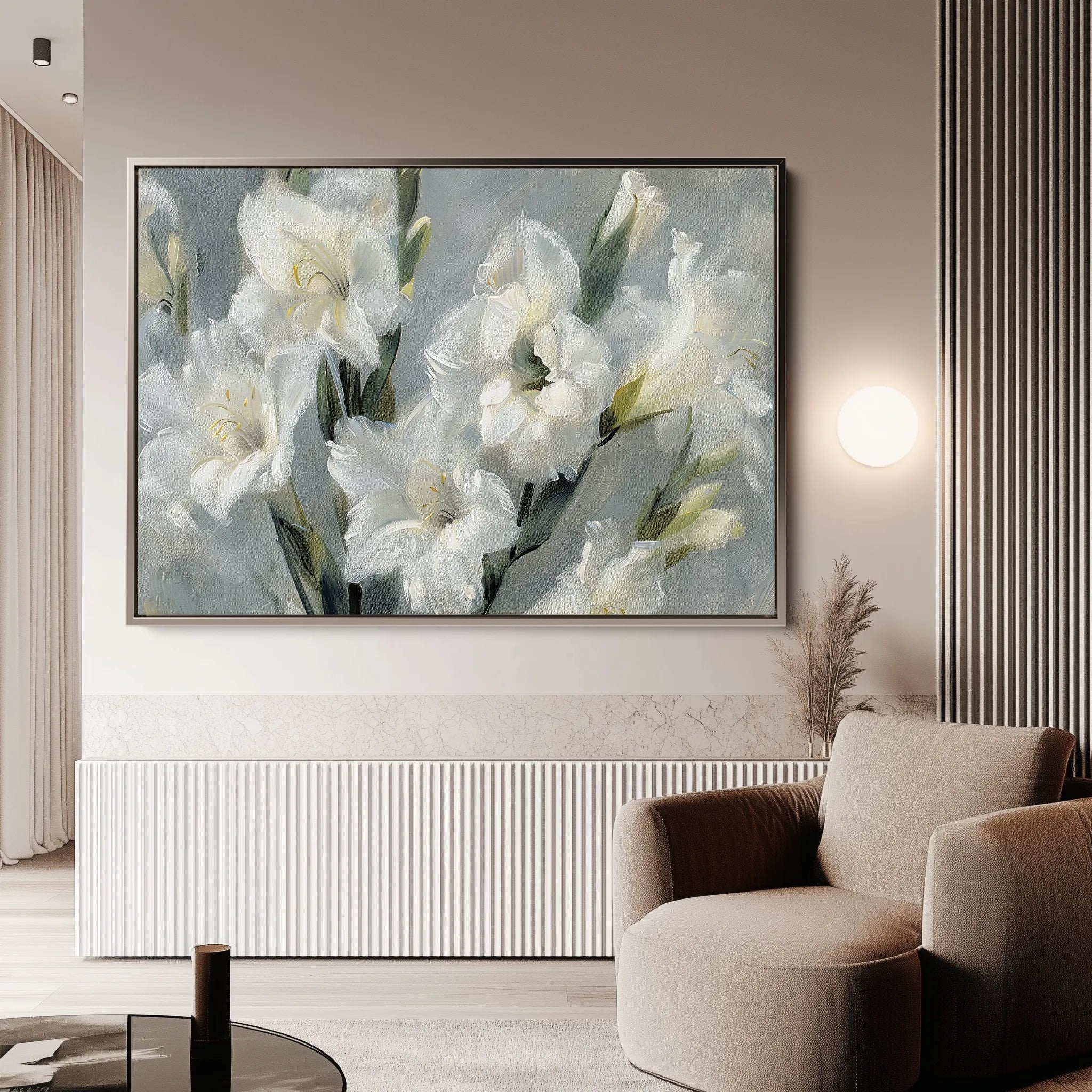 Floral 317 Canvas Art 18" x 24" / 45 x 60 cm / Black