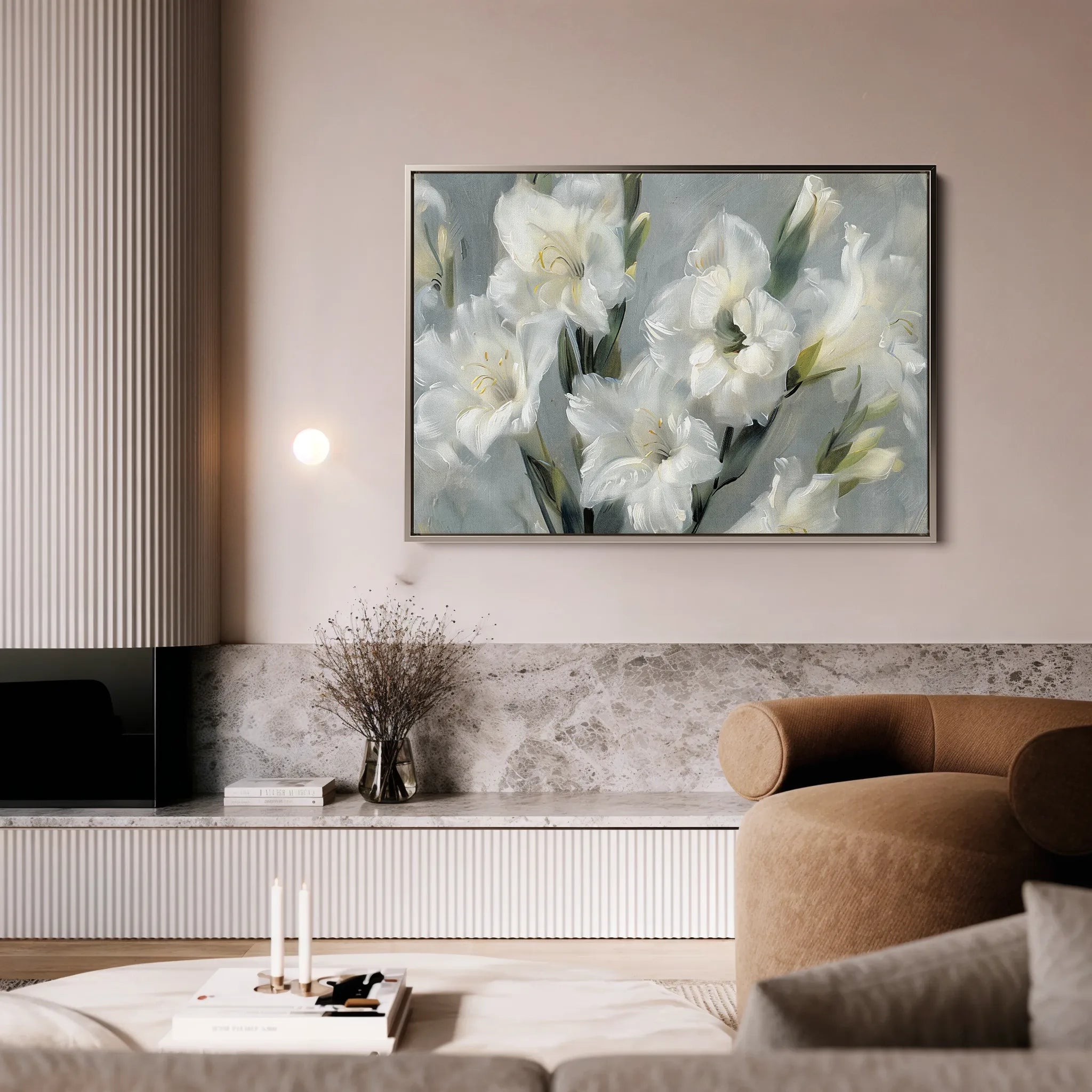 Floral 317 Canvas Art 18" x 24" / 45 x 60 cm / Black