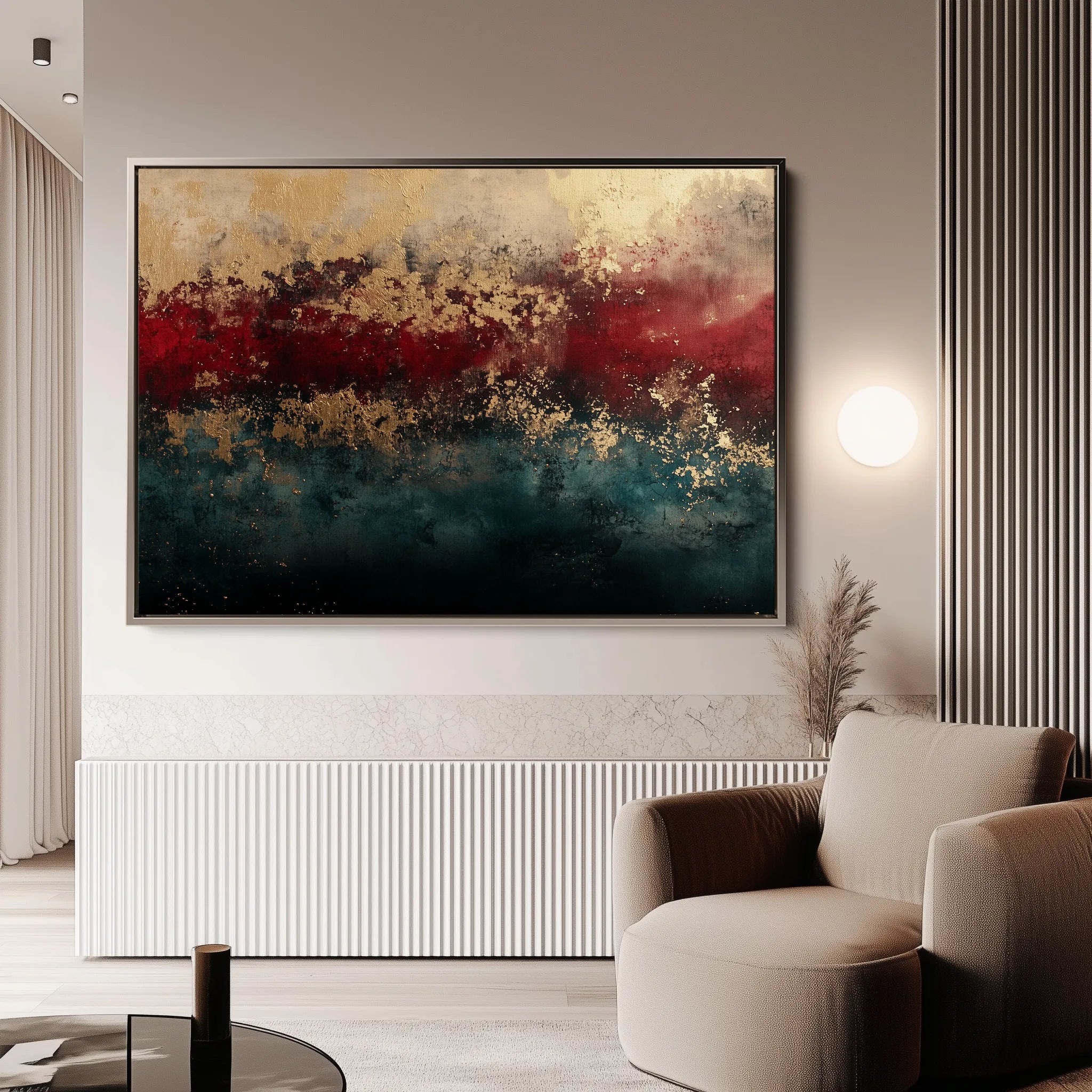 Abstract 322 Canvas Art 18" x 24" / 45 x 60 cm / Black