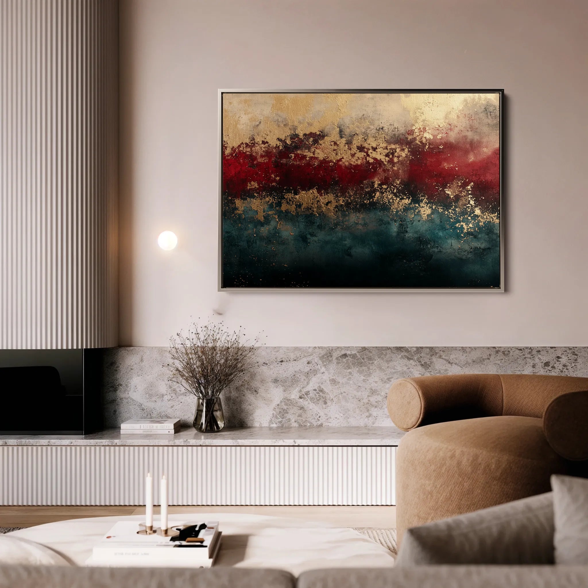 Abstract 322 Canvas Art 18" x 24" / 45 x 60 cm / Black