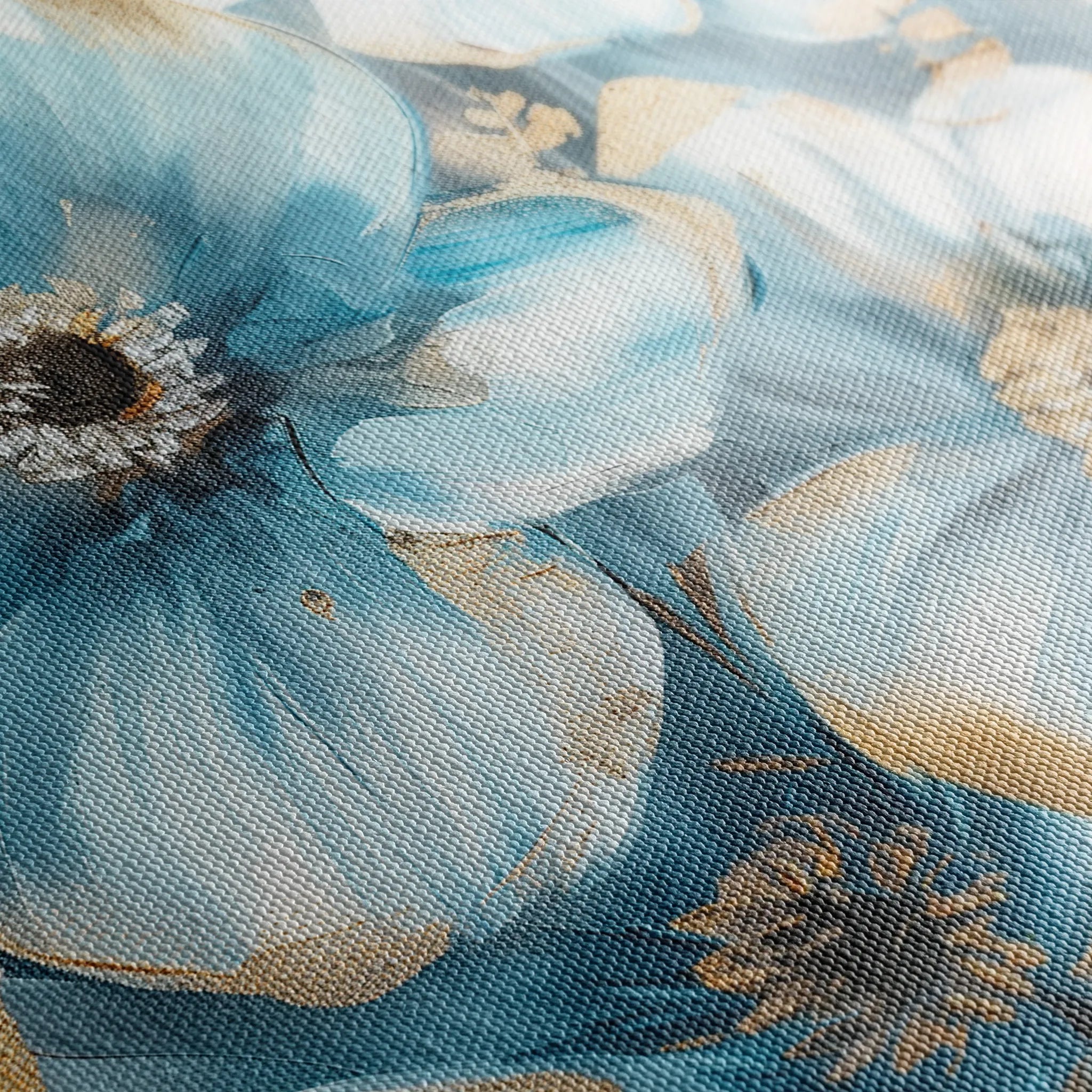 Floral 326 Canvas Art 18" x 24" / 45 x 60 cm / Black
