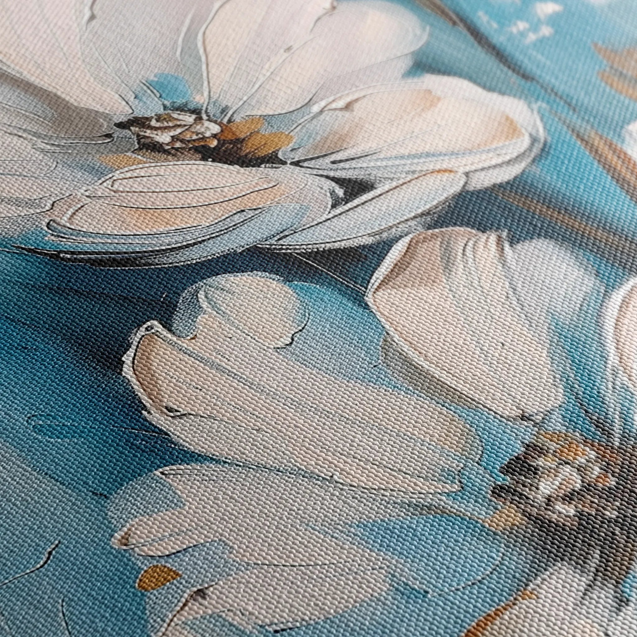 Floral 327 Canvas Art 18" x 24" / 45 x 60 cm / Black