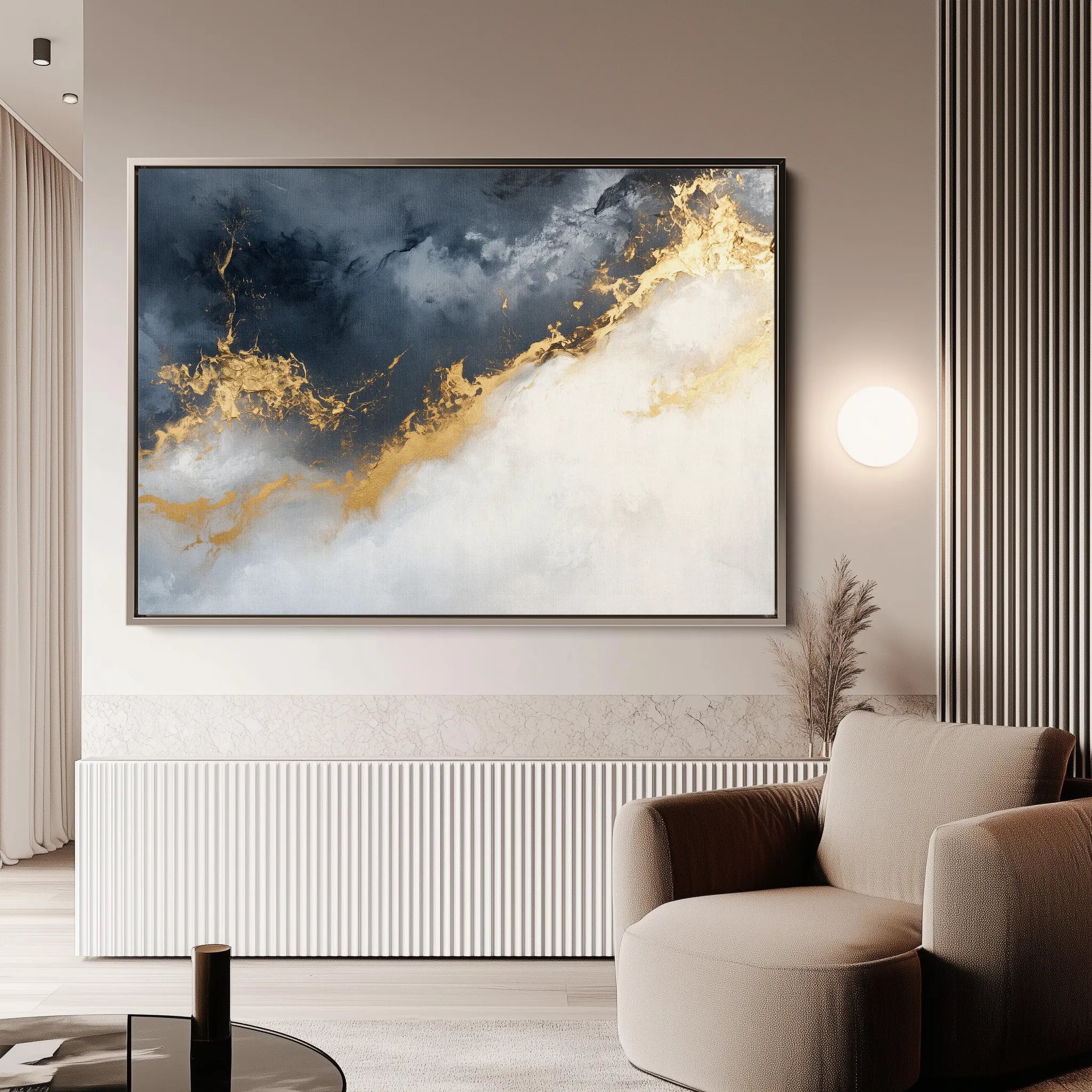 Abstract 329 Canvas Art 18" x 24" / 45 x 60 cm / Black