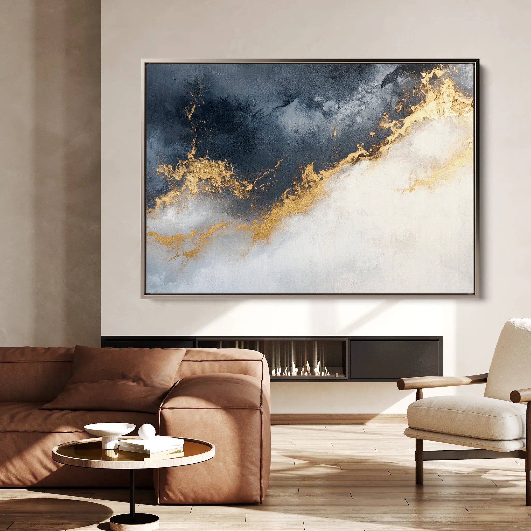 Abstract 329 Canvas Art 18" x 24" / 45 x 60 cm / Black