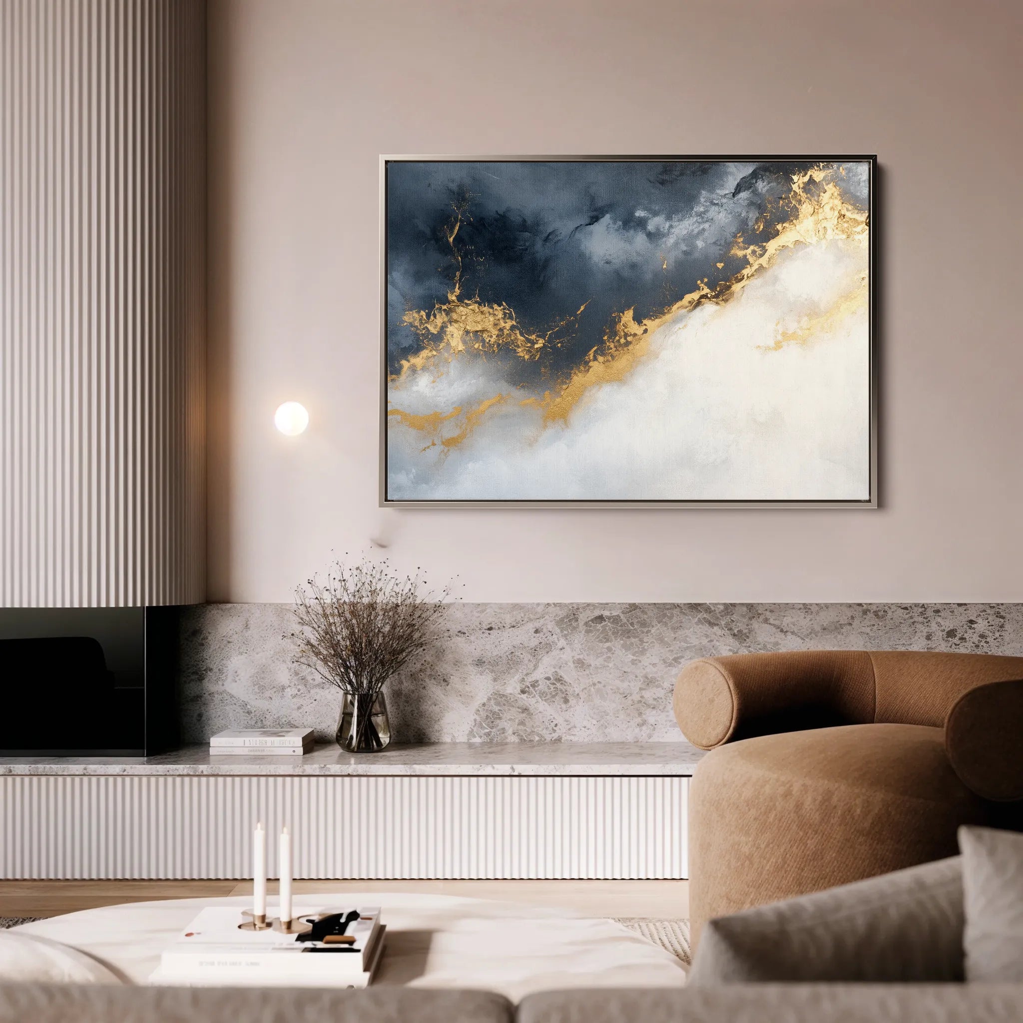 Abstract 329 Canvas Art 18" x 24" / 45 x 60 cm / Black