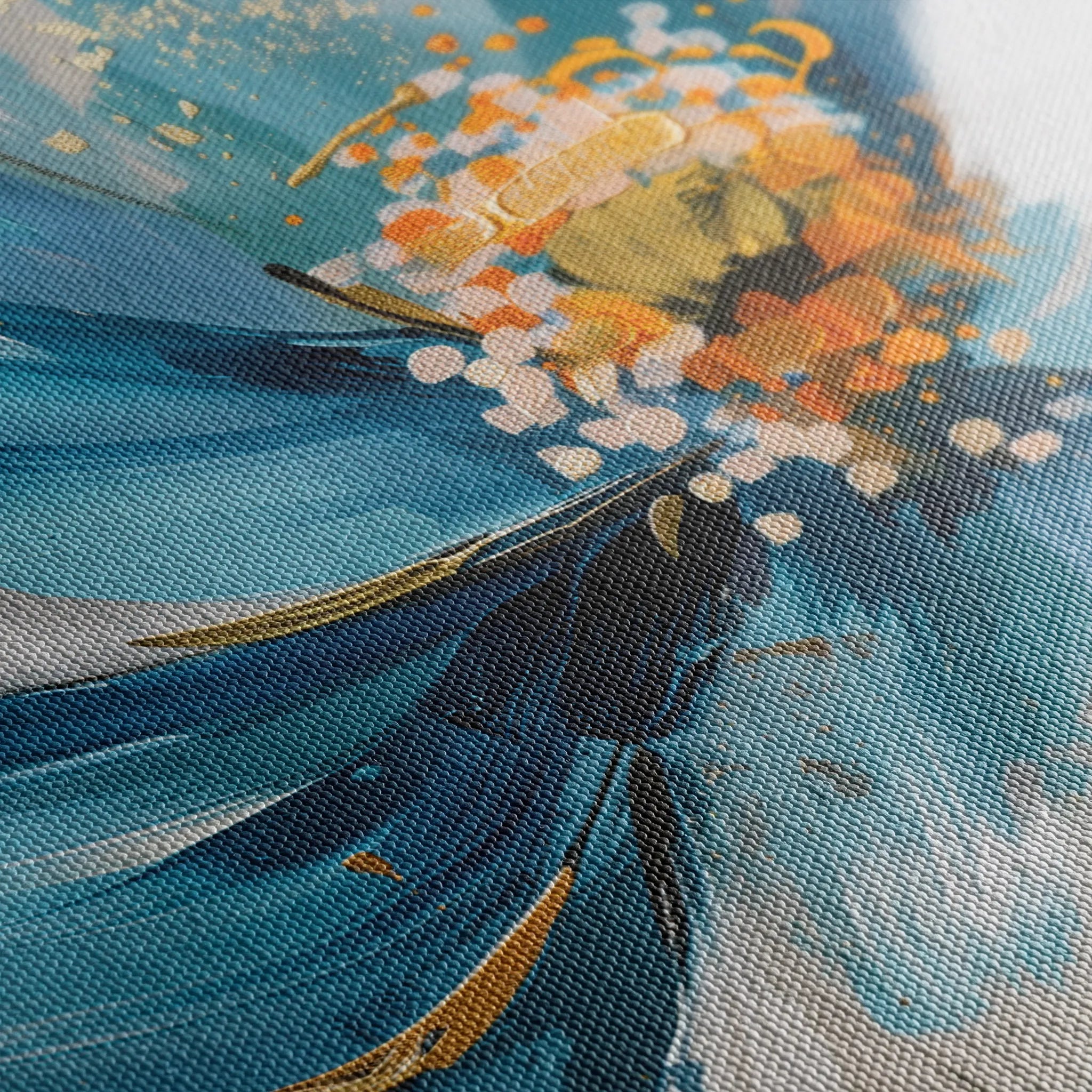 Floral 329 Canvas Art 18" x 24" / 45 x 60 cm / Black
