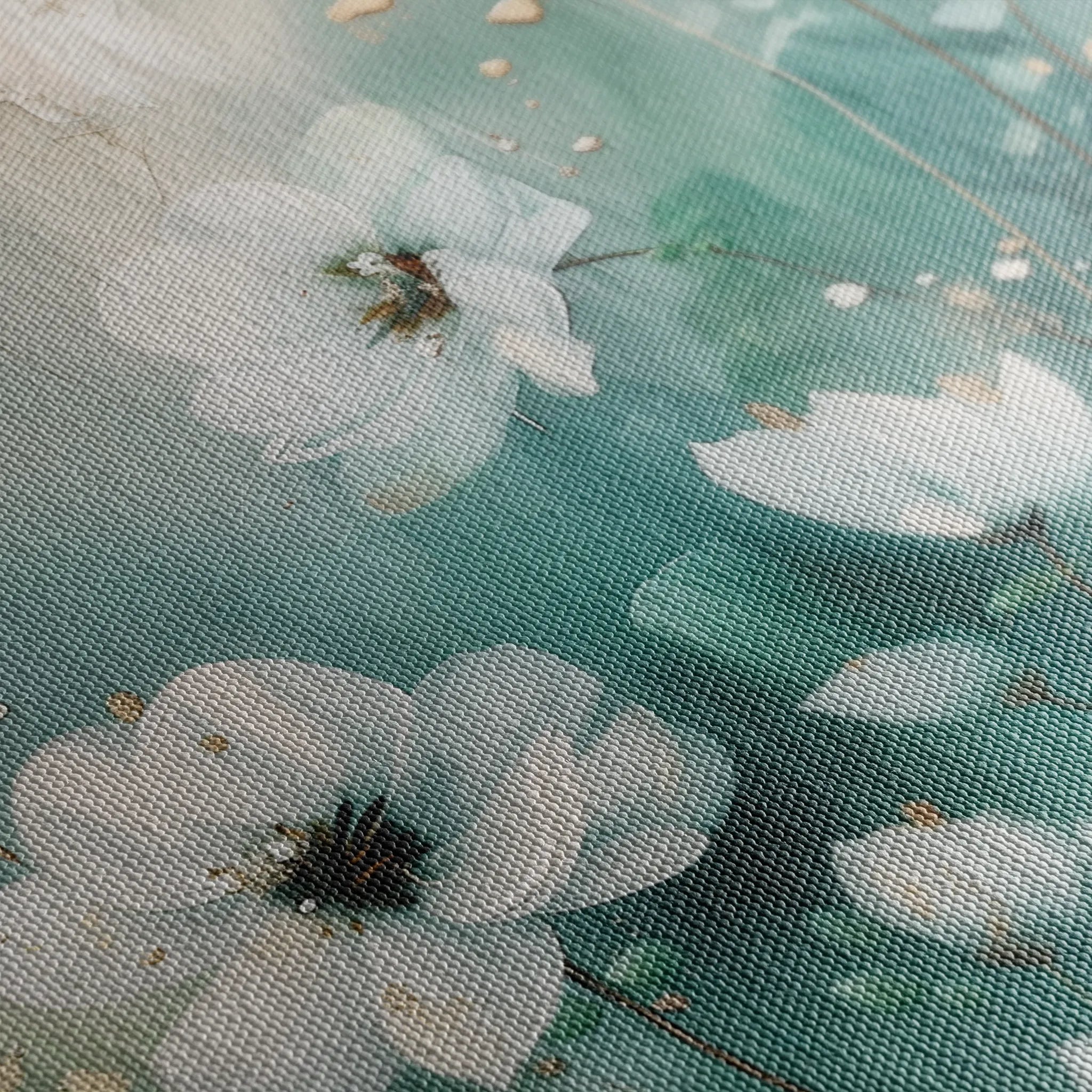Floral 333 Canvas Art 18" x 24" / 45 x 60 cm / Black