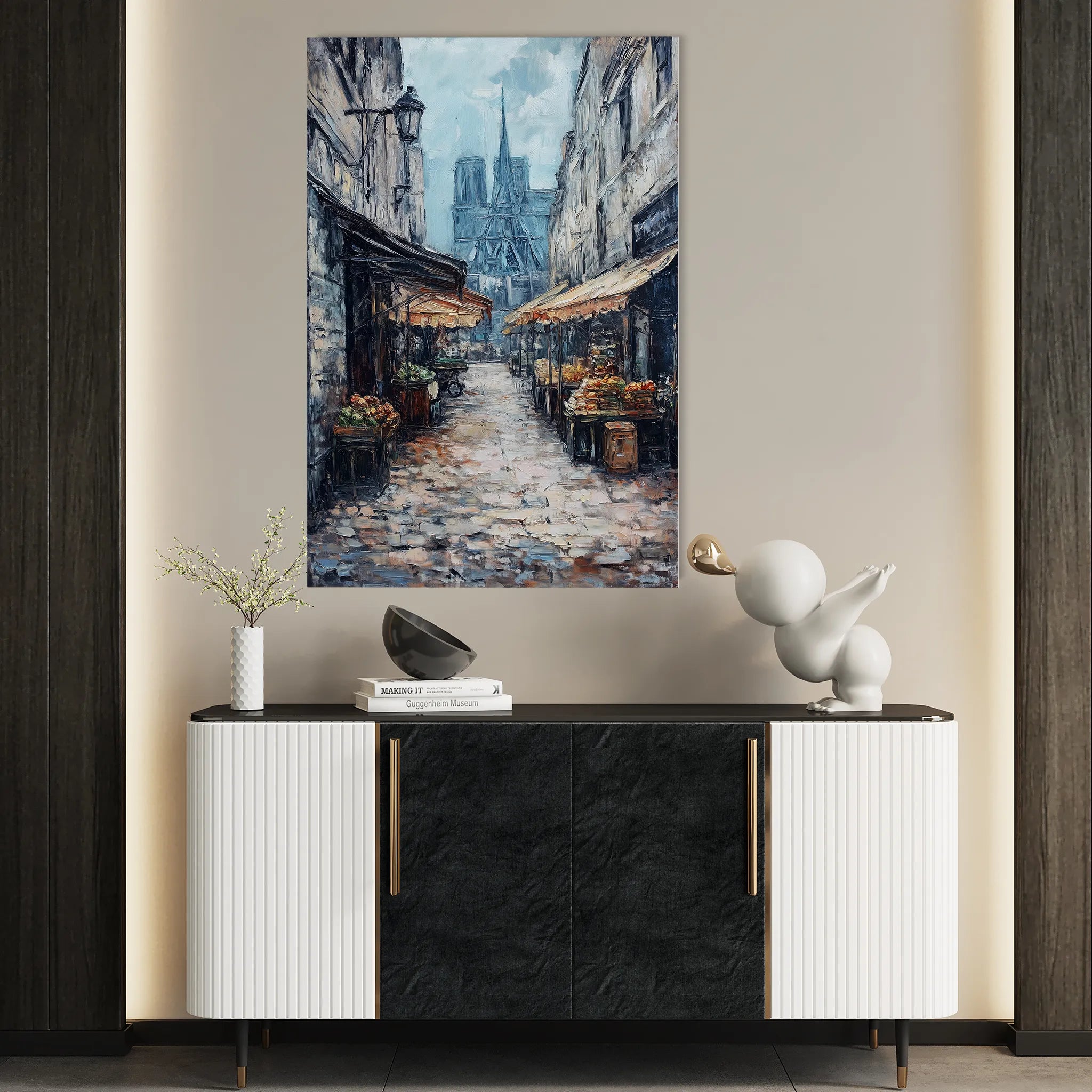 Landscape 334 Canvas Art 18" x 24" / 45 x 60 cm / Black