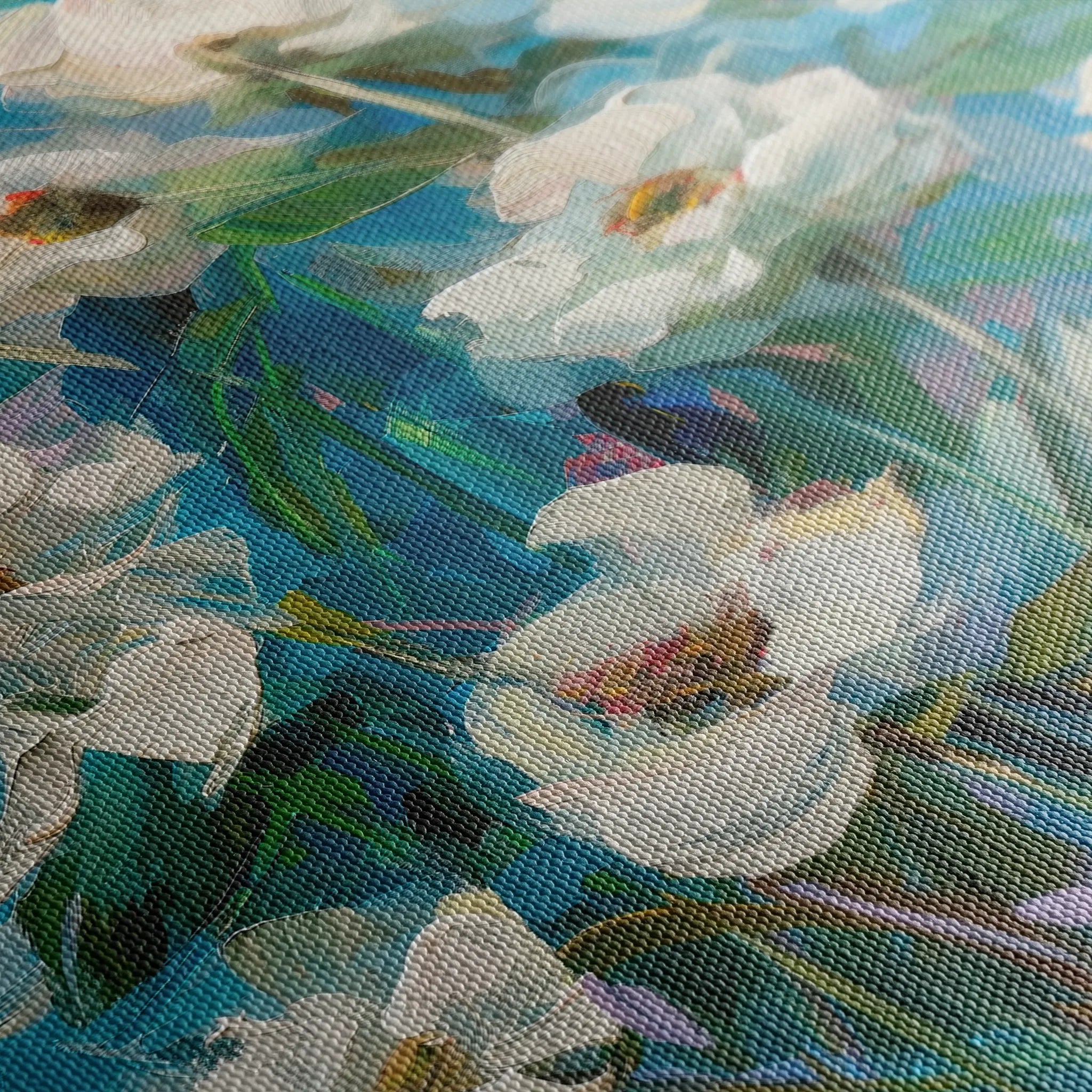 Floral 337 Canvas Art 18" x 24" / 45 x 60 cm / Black
