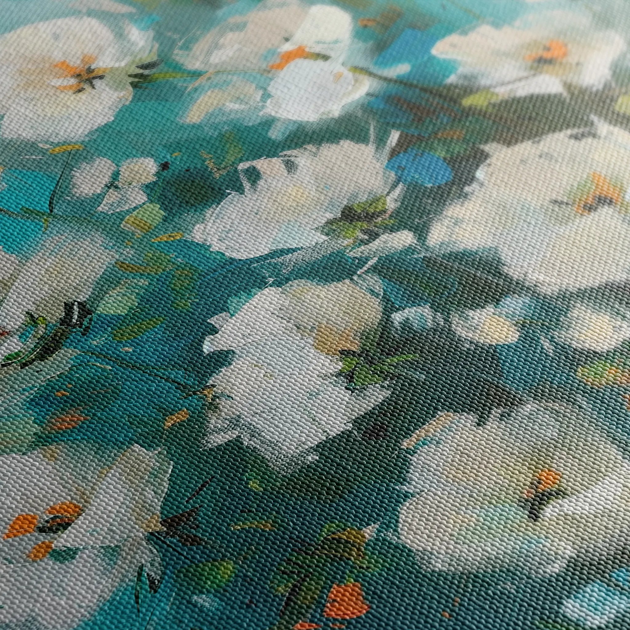 Floral 338 Canvas Art 18" x 24" / 45 x 60 cm / Black