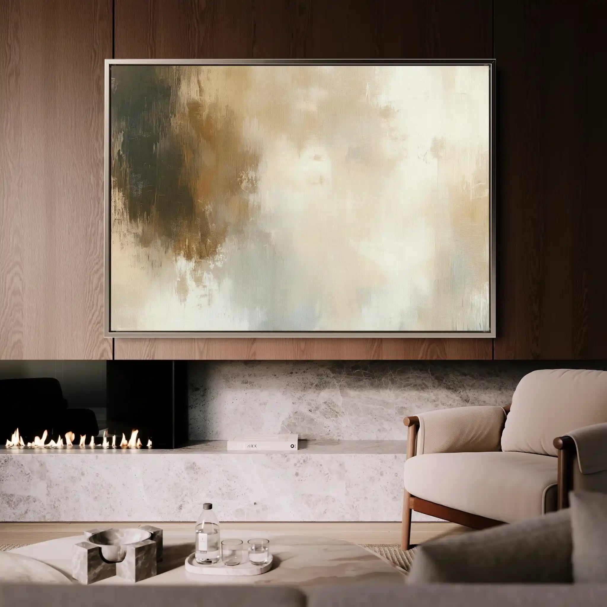 Abstract 339 Canvas Art 18" x 24" / 45 x 60 cm / Black