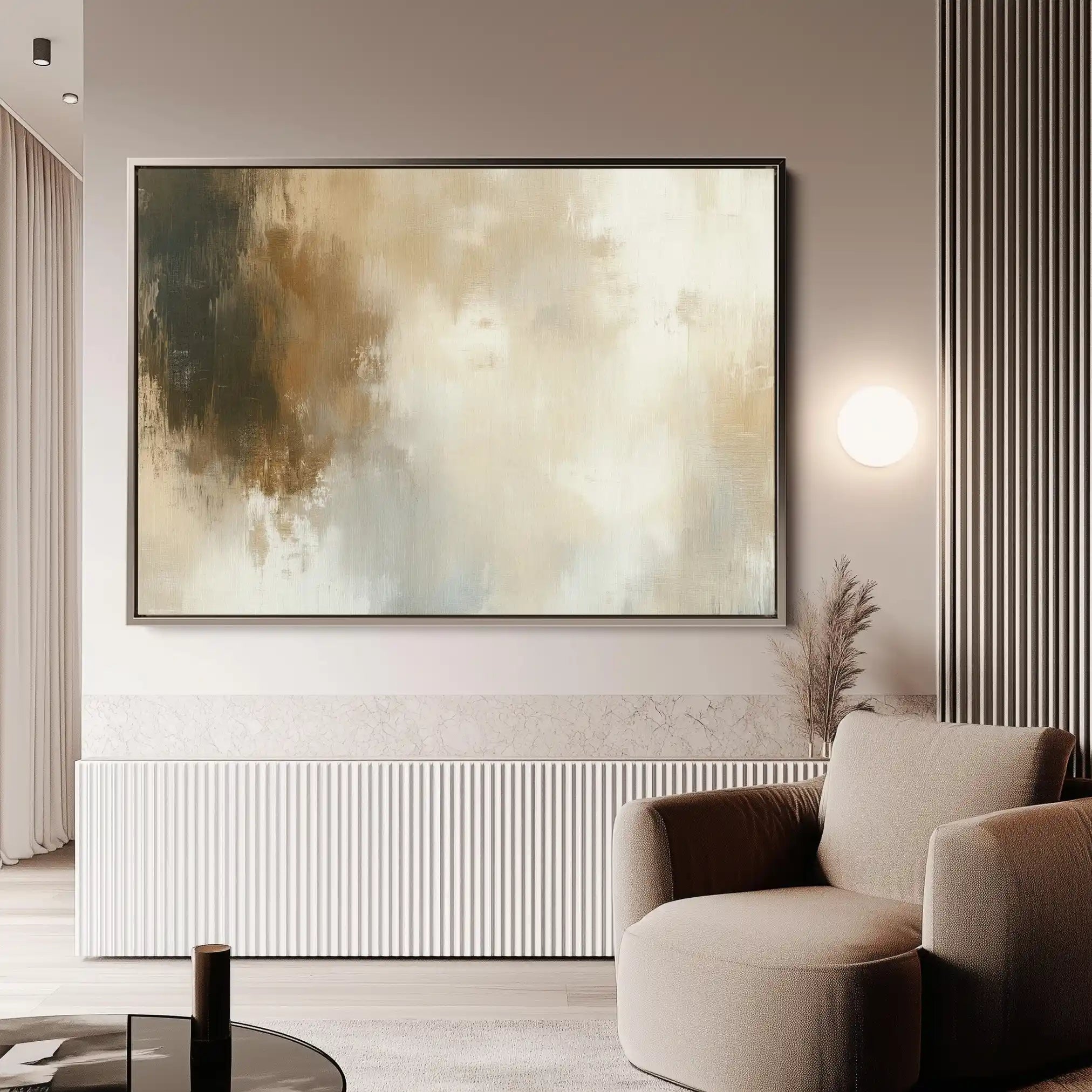 Abstract 339 Canvas Art 18" x 24" / 45 x 60 cm / Black