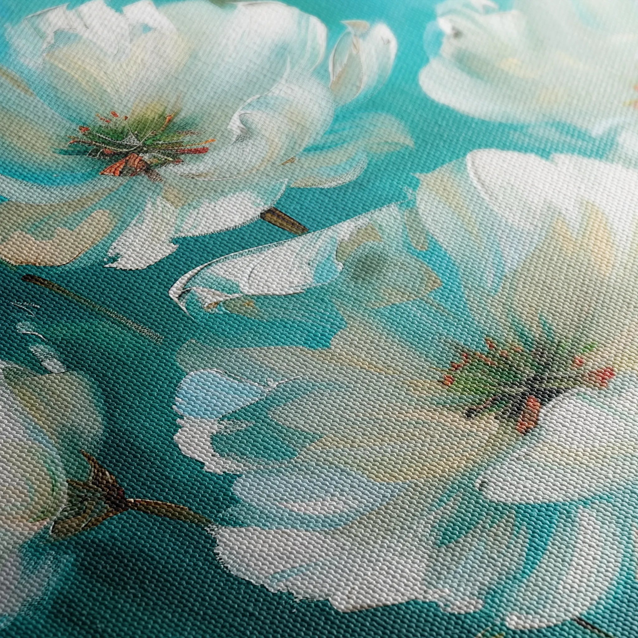 Floral 340 Canvas Art 18" x 24" / 45 x 60 cm / Black