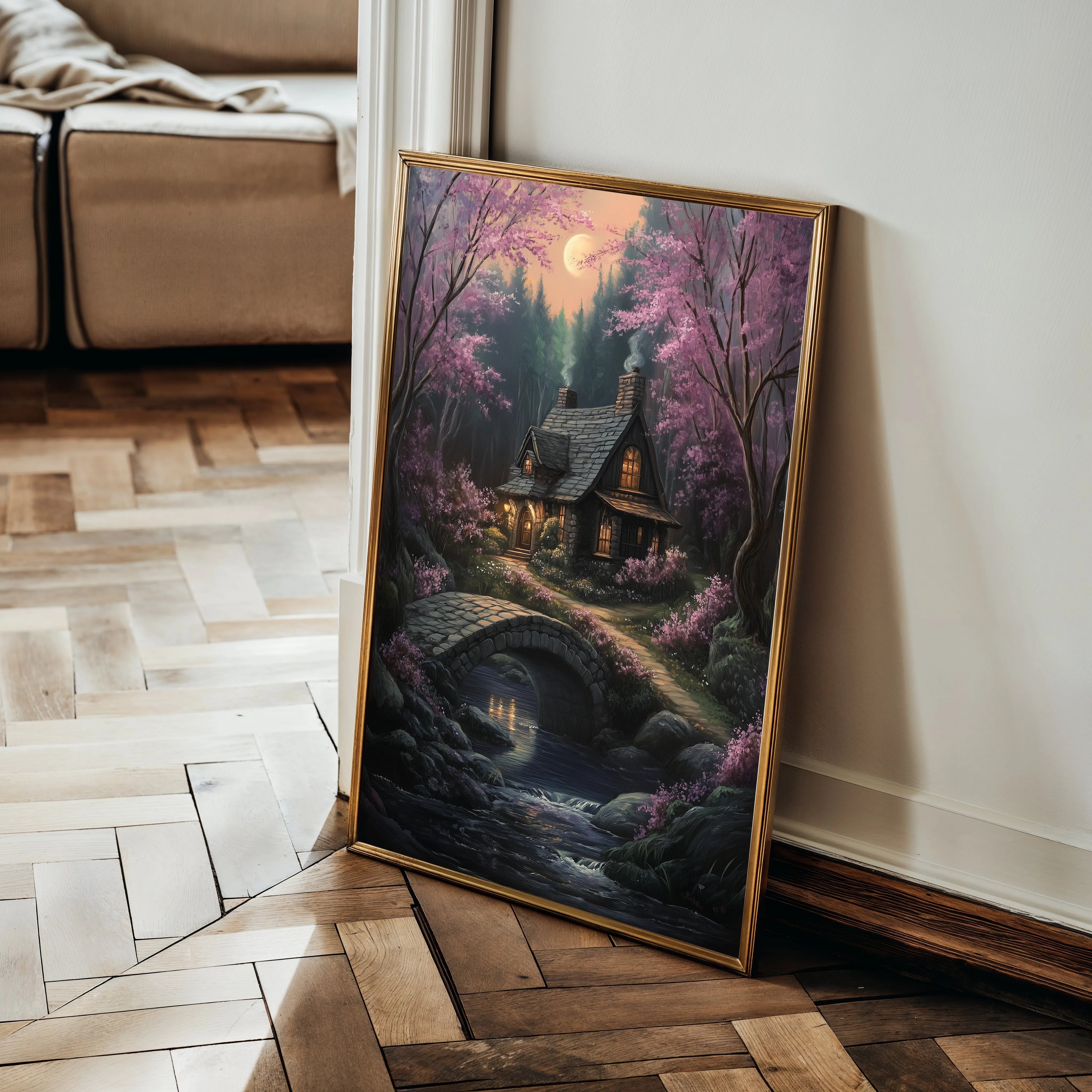 Landscape 341 Canvas Art 18" x 24" / 45 x 60 cm / Black