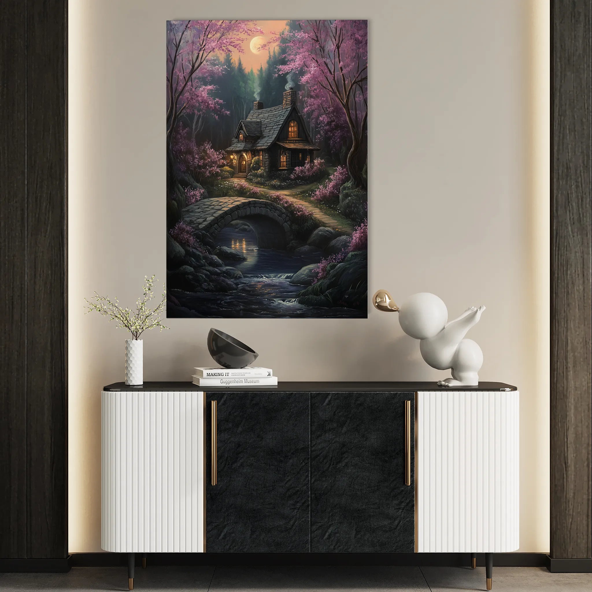 Landscape 341 Canvas Art 18" x 24" / 45 x 60 cm / Black