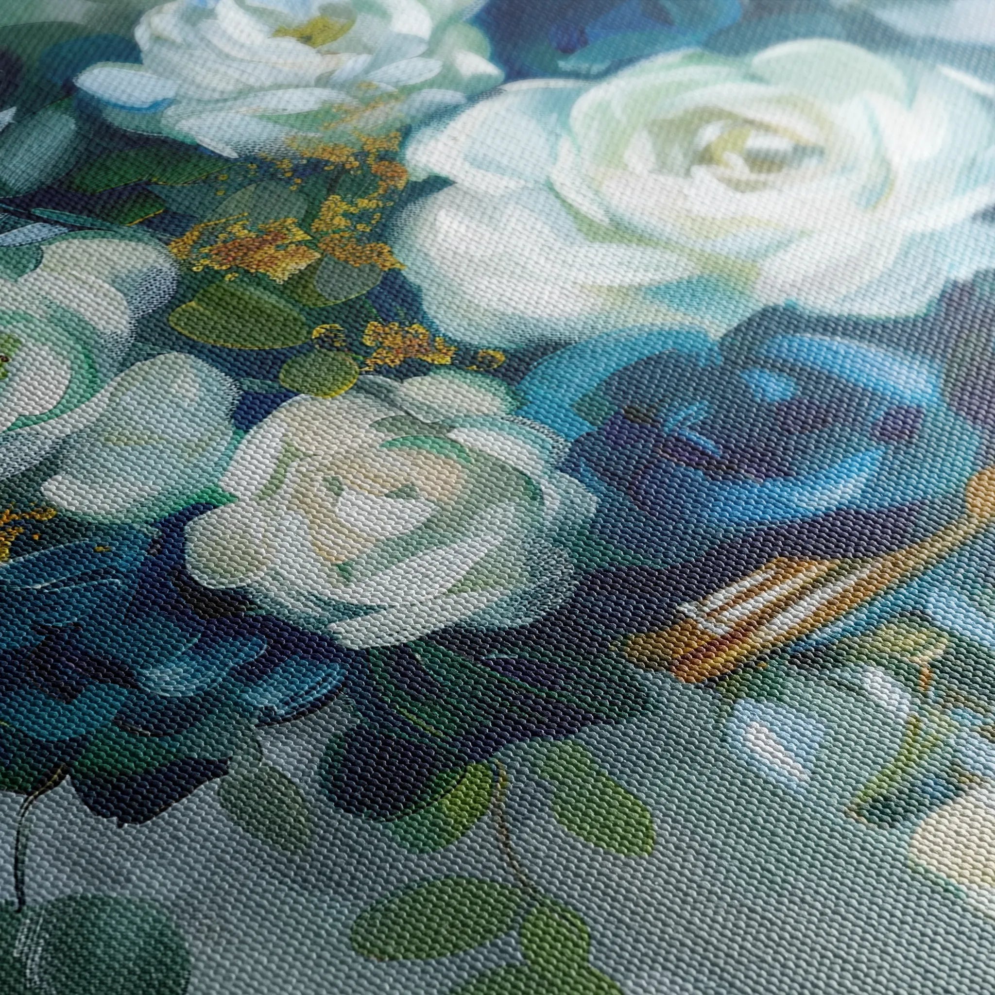 Floral 342 Canvas Art 18" x 24" / 45 x 60 cm / Black