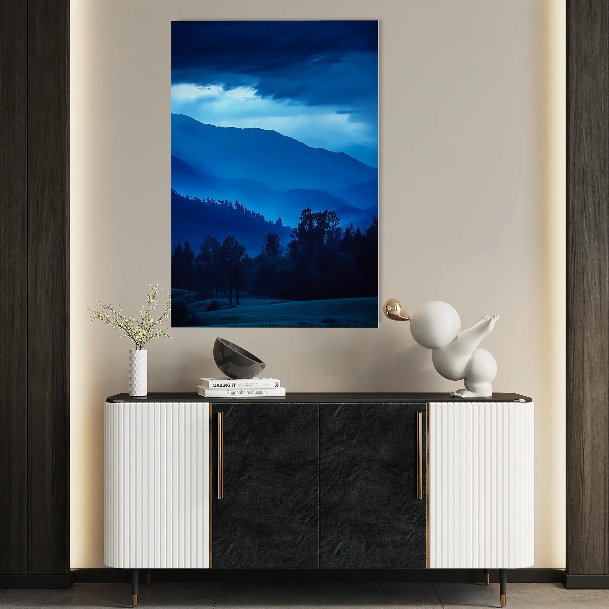 Landscape 342 Canvas Art 18" x 24" / 45 x 60 cm / Black