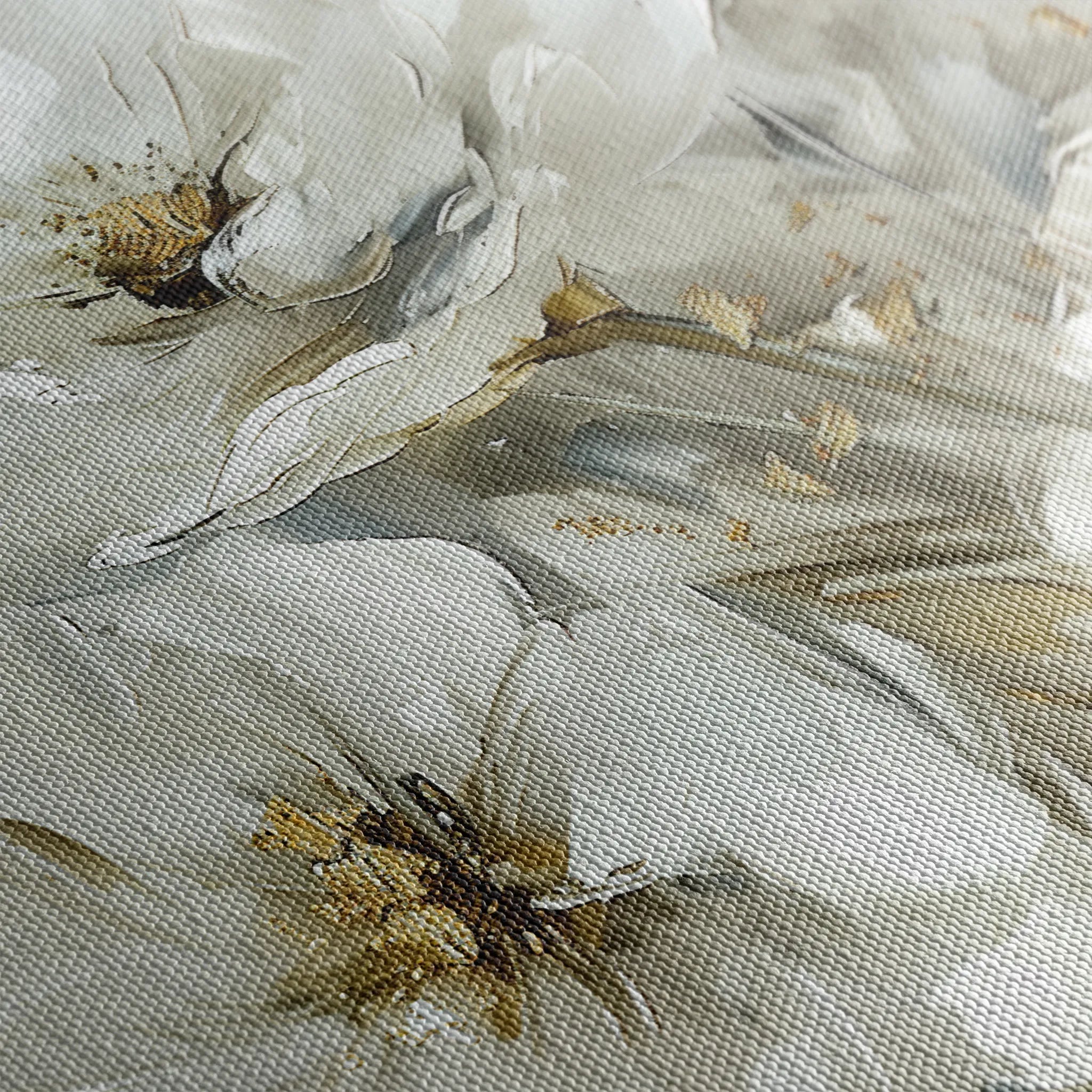 Floral 343 Canvas Art 18" x 24" / 45 x 60 cm / Black