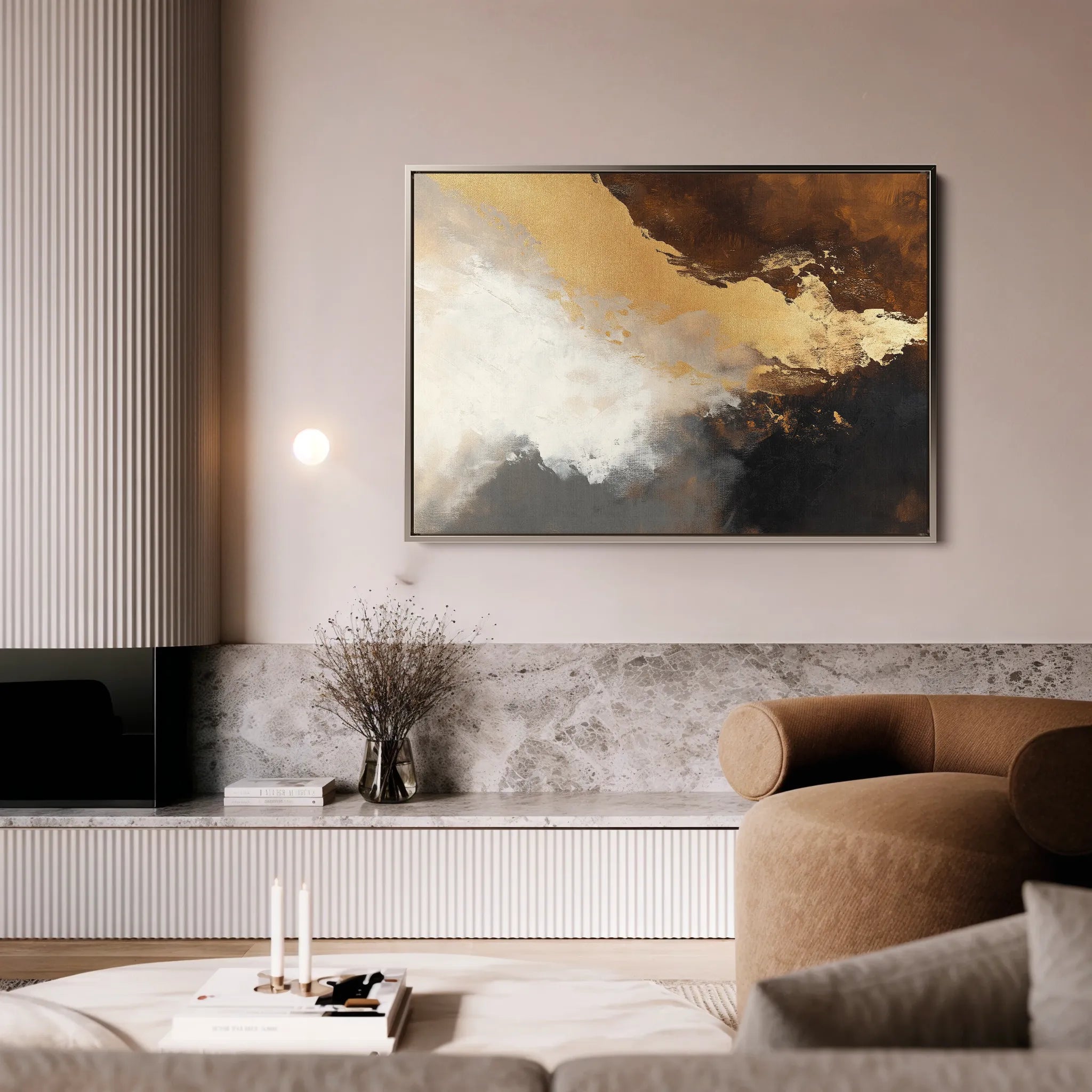 Abstract 345 Canvas Art 18" x 24" / 45 x 60 cm / Black