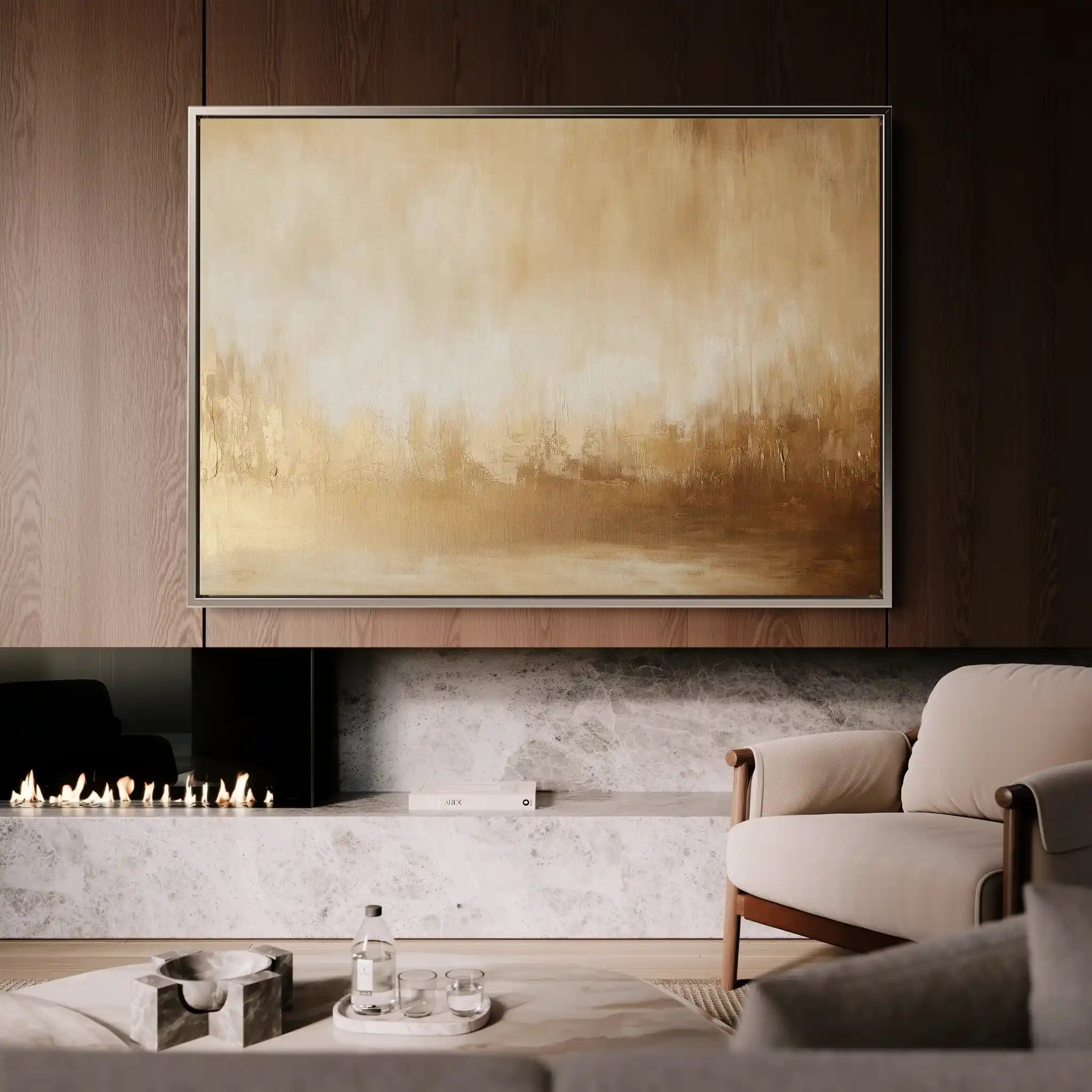 Abstract 346 Canvas Art 18" x 24" / 45 x 60 cm / Black