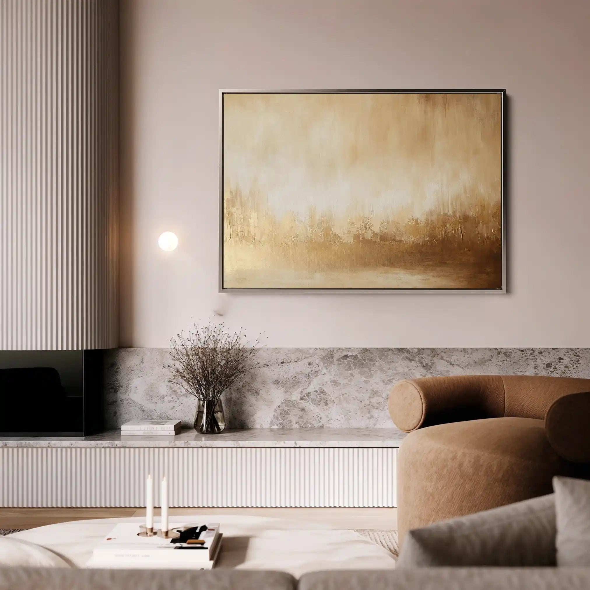 Abstract 346 Canvas Art 18" x 24" / 45 x 60 cm / Black