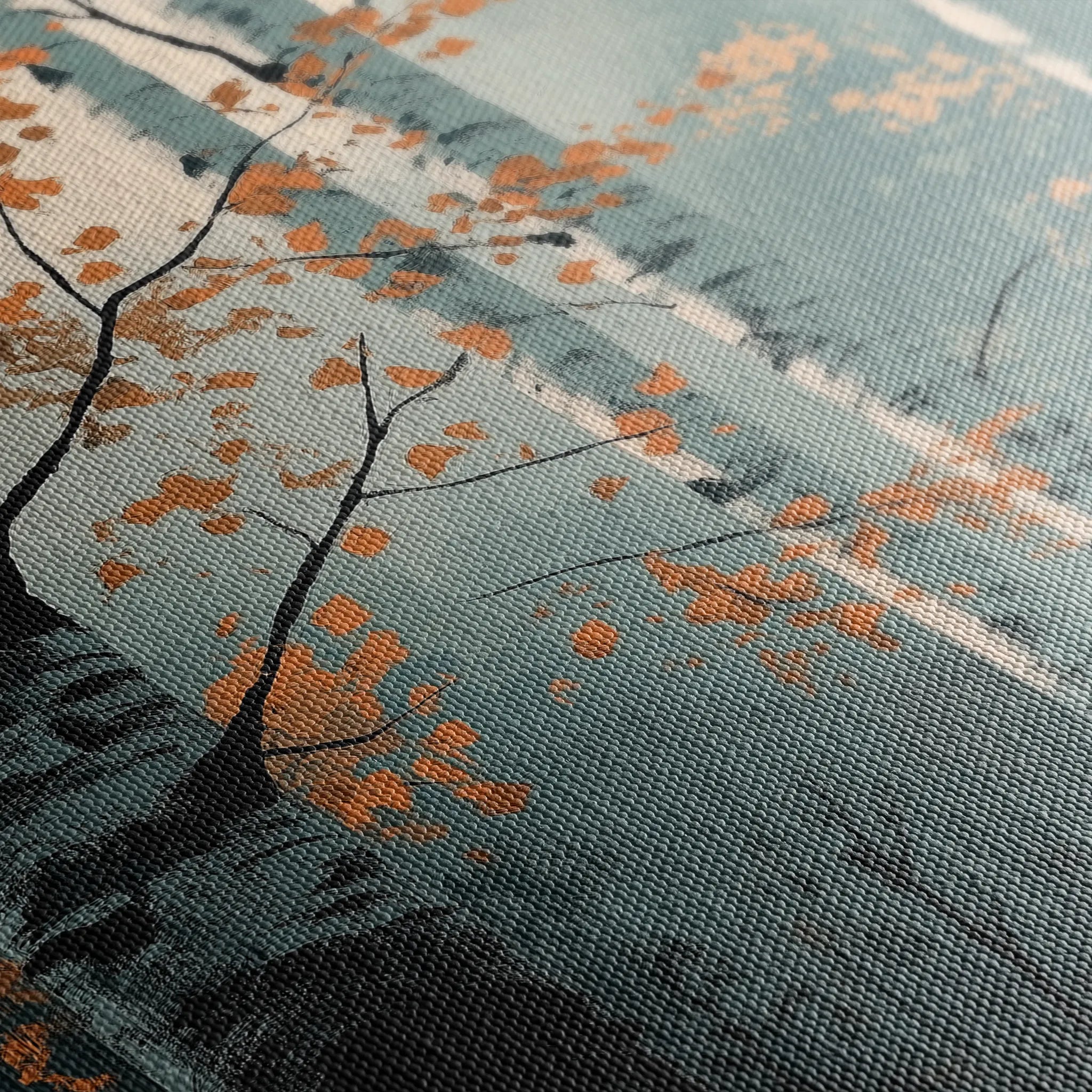 Landscape 348 Canvas Art 18" x 24" / 45 x 60 cm / Black