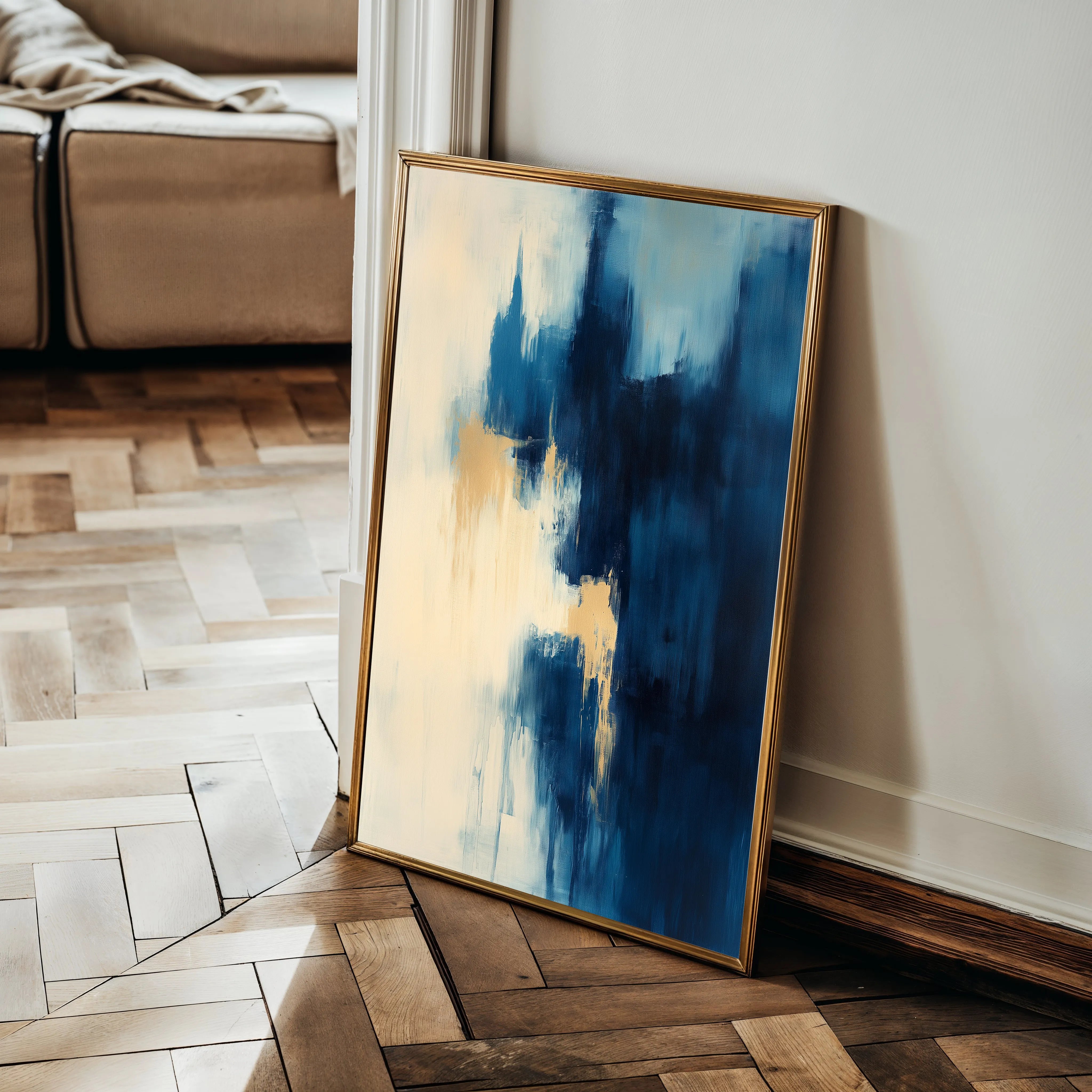 Abstract 349 Canvas Art 18" x 24" / 45 x 60 cm / Black