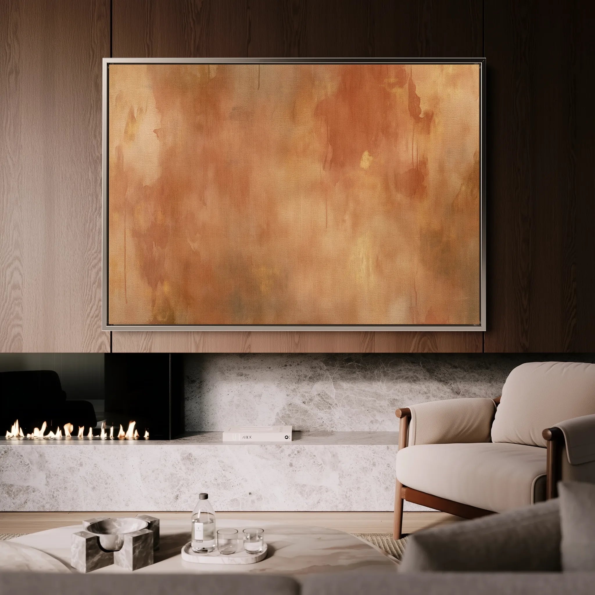 Abstract 351 Canvas Art 18" x 24" / 45 x 60 cm / Black