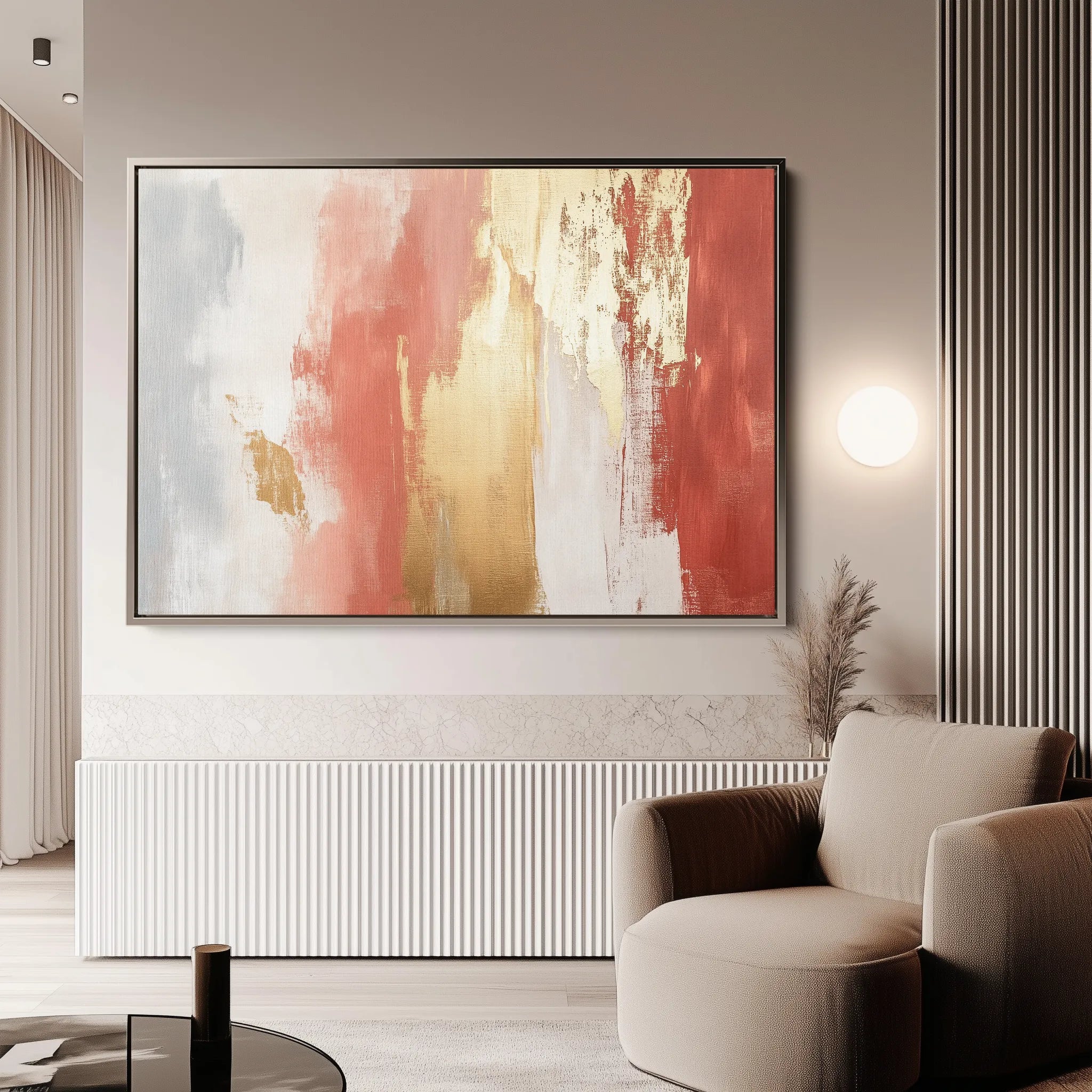 Abstract 352 Canvas Art 18" x 24" / 45 x 60 cm / Black