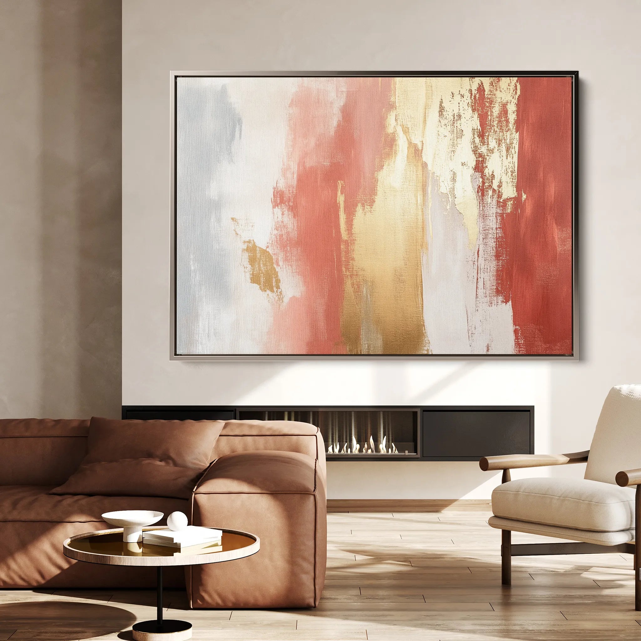 Abstract 352 Canvas Art 18" x 24" / 45 x 60 cm / Black