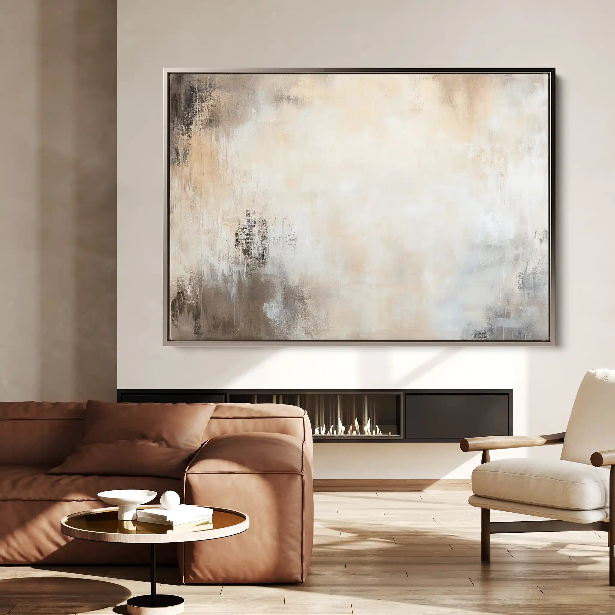 Abstract 356 Canvas Art 18" x 24" / 45 x 60 cm / Black